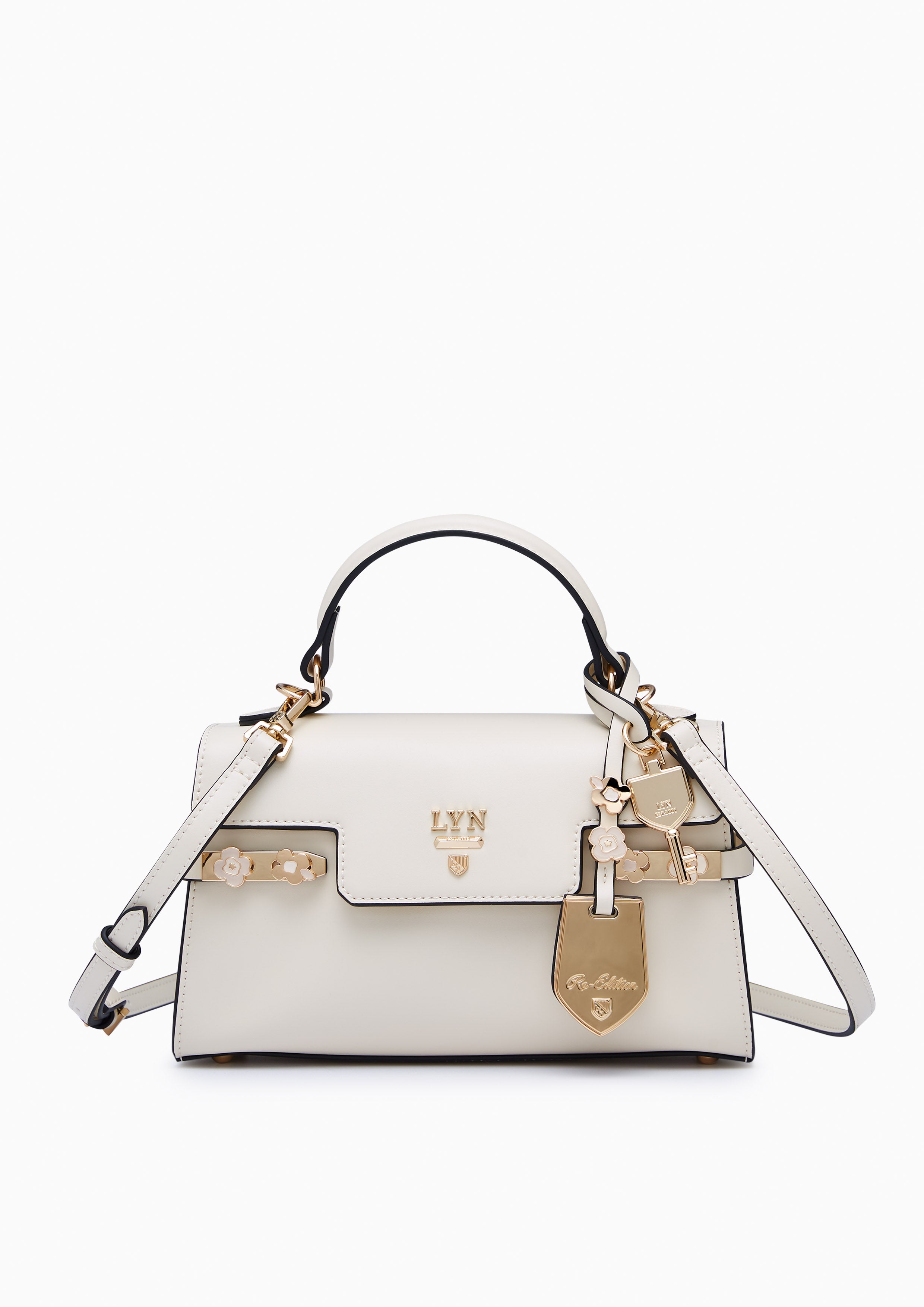 Poppy Fineness M Top Handle Bag Ivory