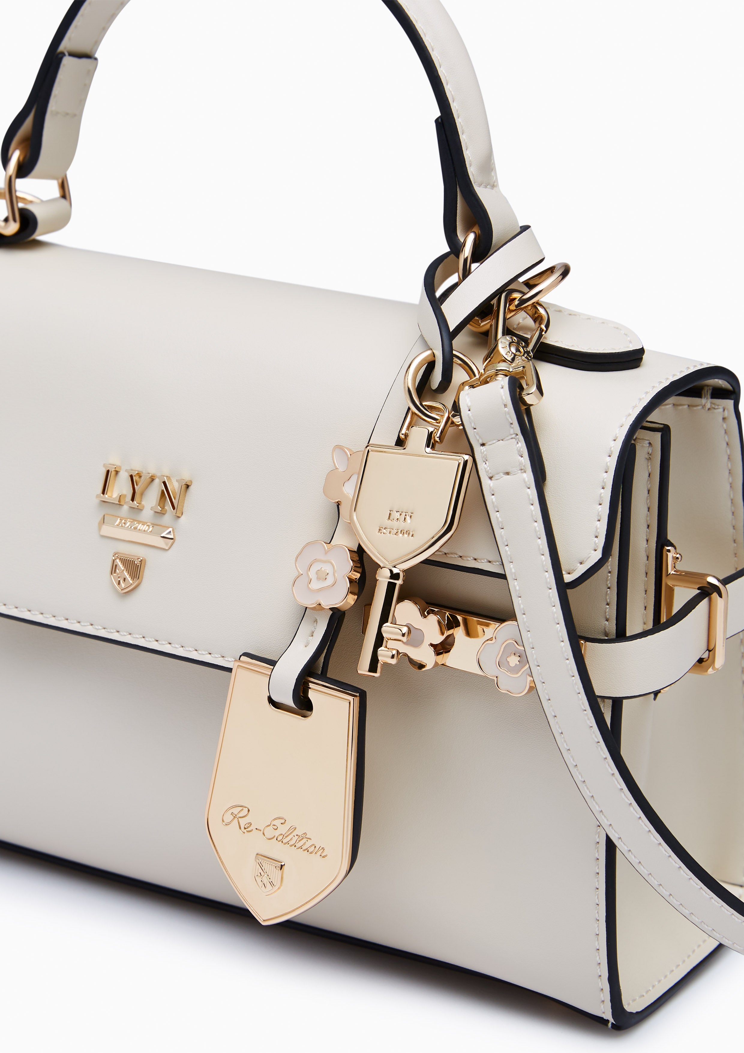 Poppy Fineness M Top Handle Bag Ivory