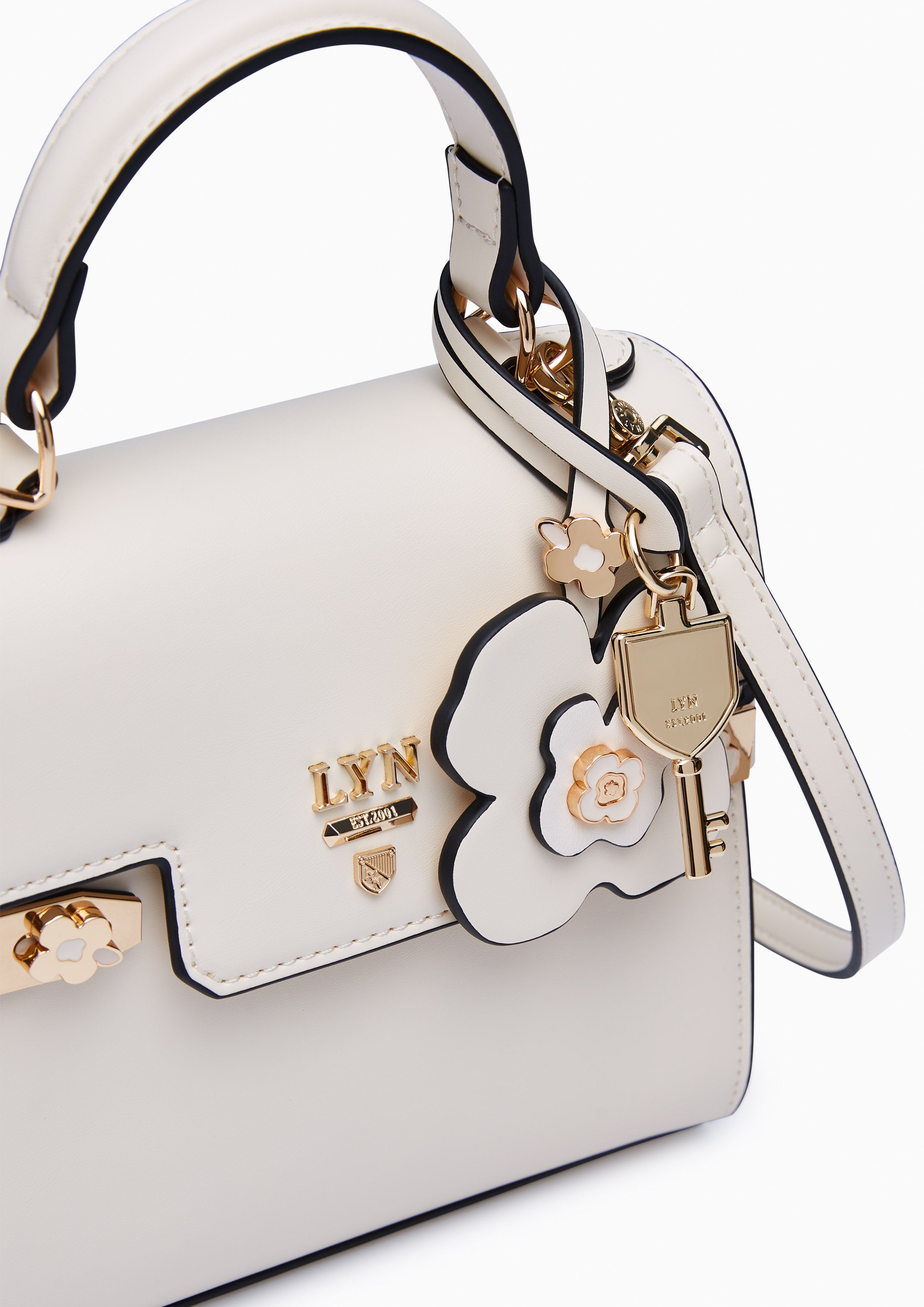 Poppy Fineness S Top Handle Bag Ivory
