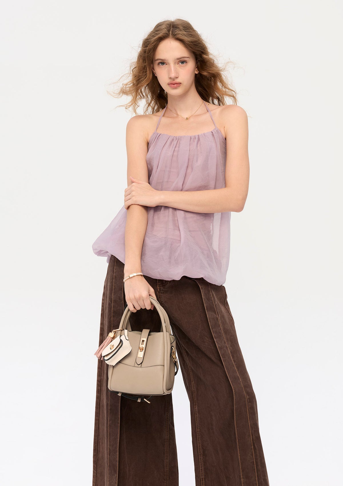 Morra Infinite S Top Handle Bag Taupe