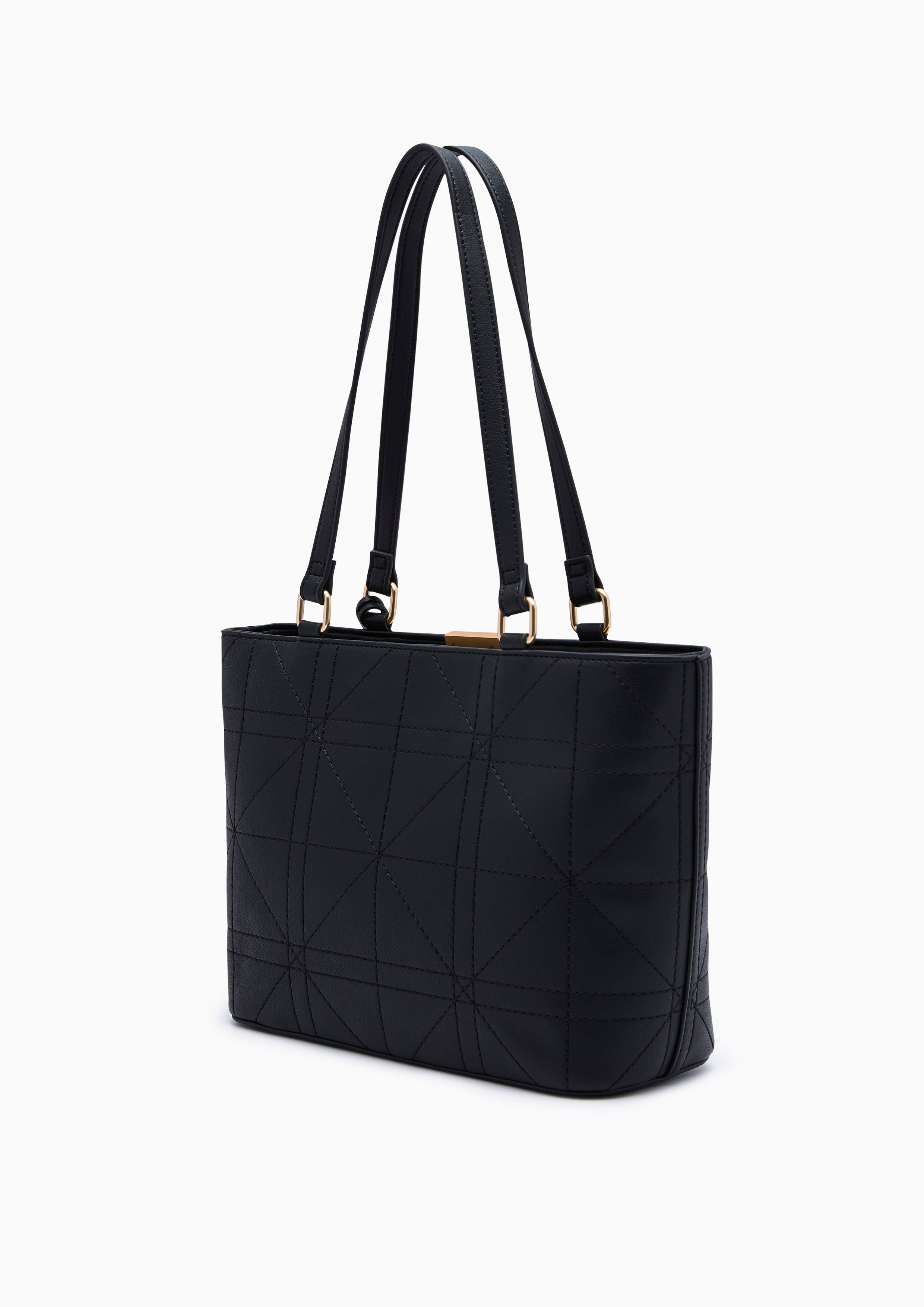 Re-Edit Grids M Tote Bag Black