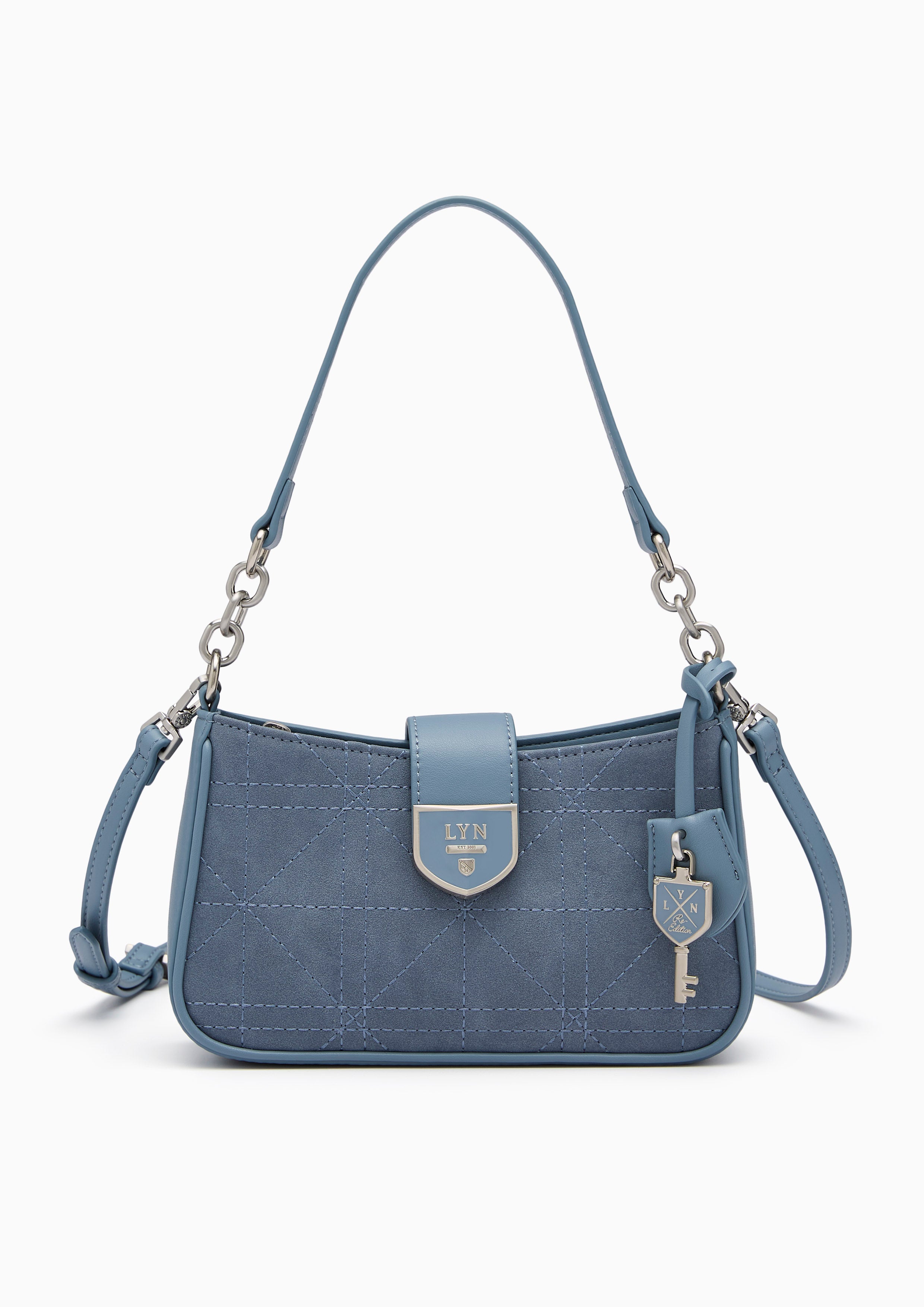 Athella Grid S Shoulder Bag Blue