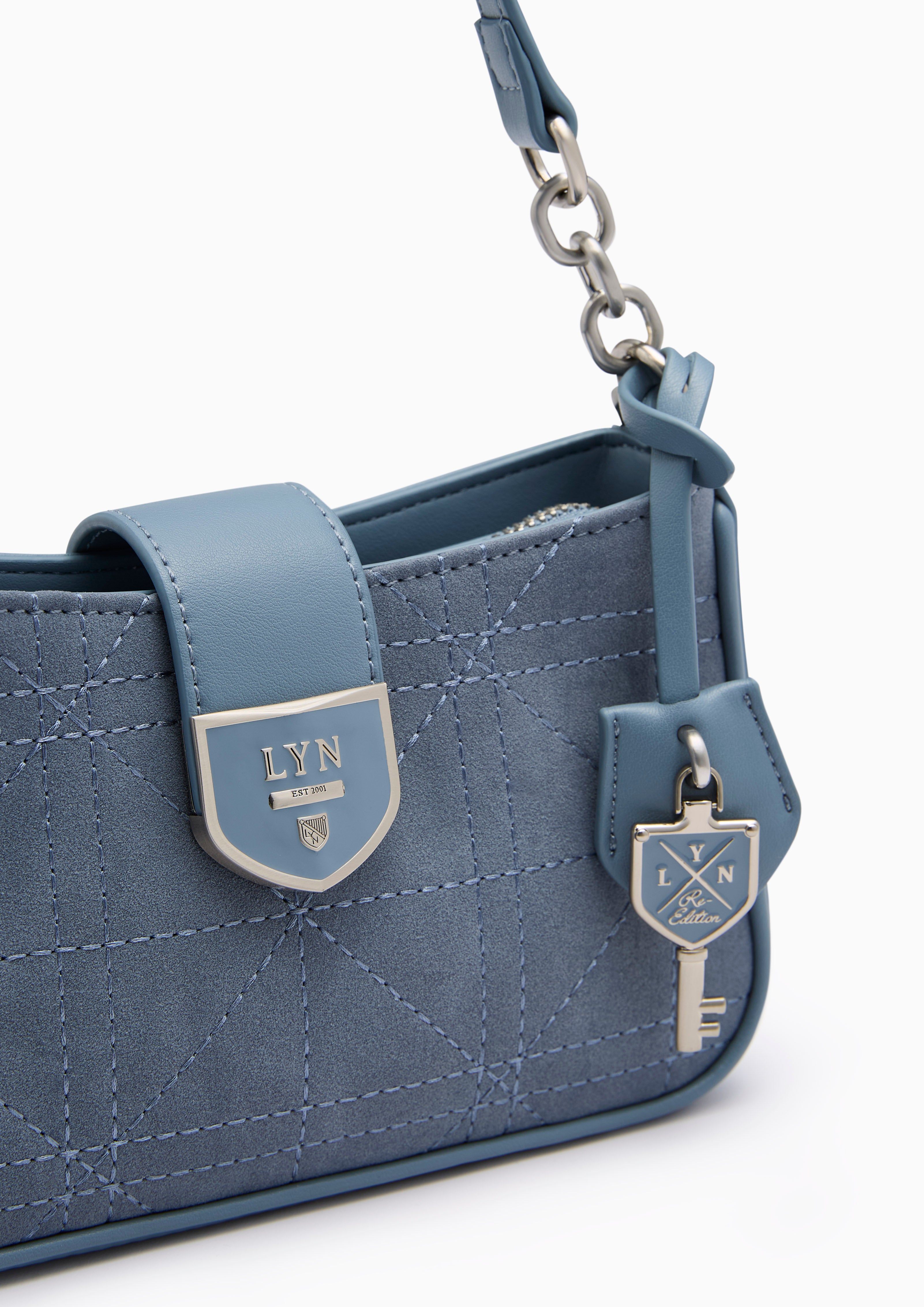Athella Grid S Shoulder Bag Blue