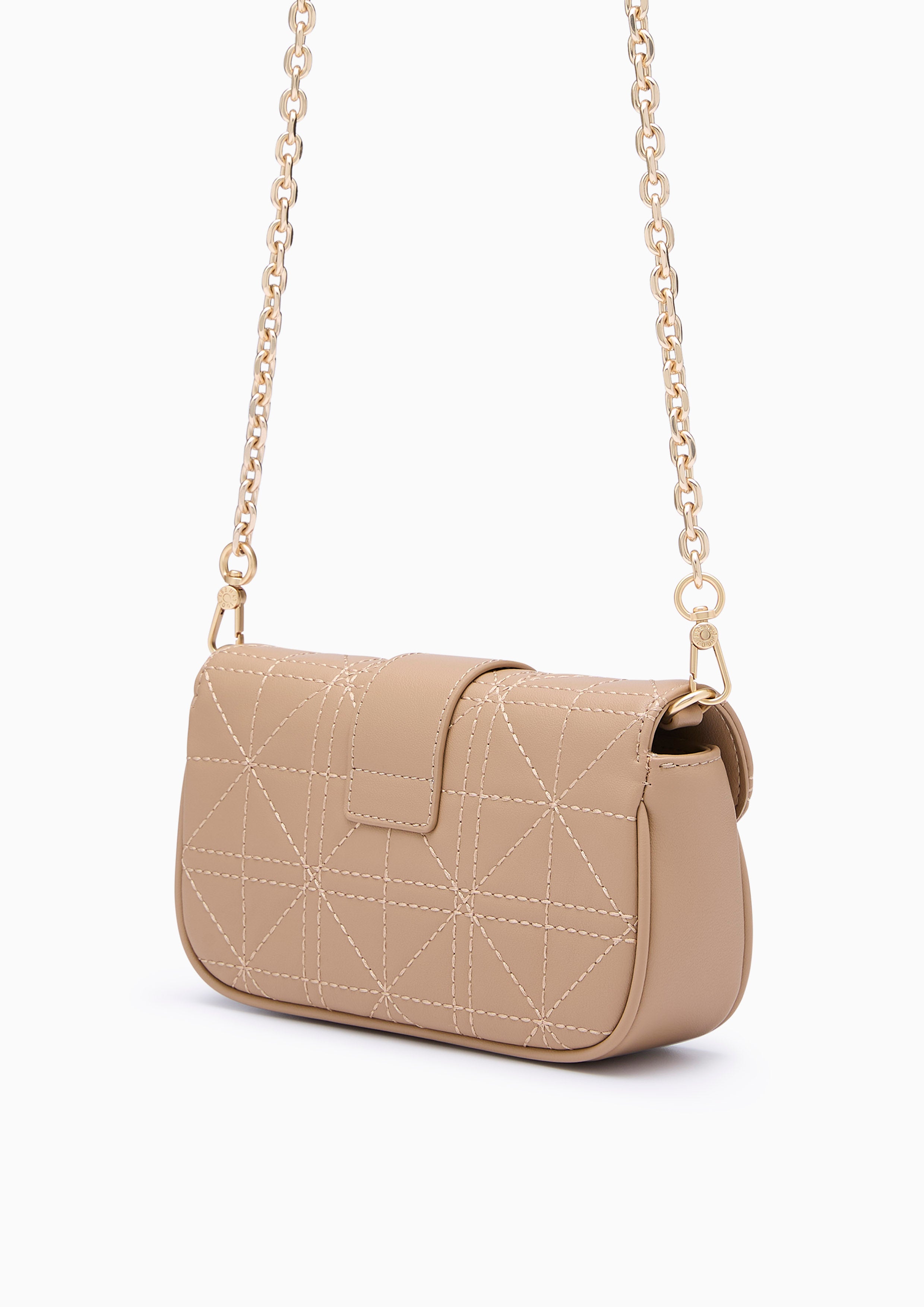 Re-Edit Acasia Grid Mini Bag Beige