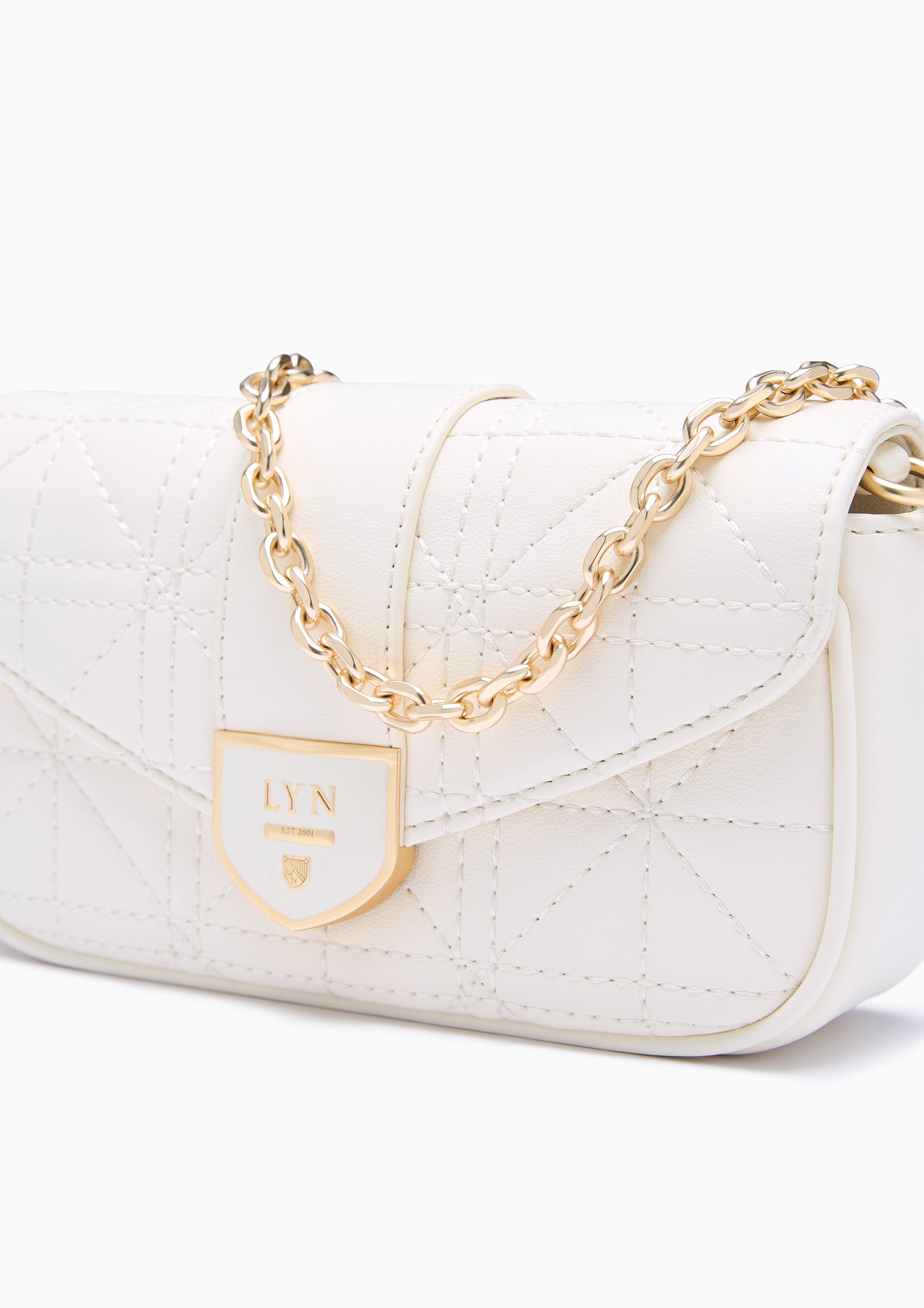 Re-Edit Acasia Grid Mini Bag Ivory