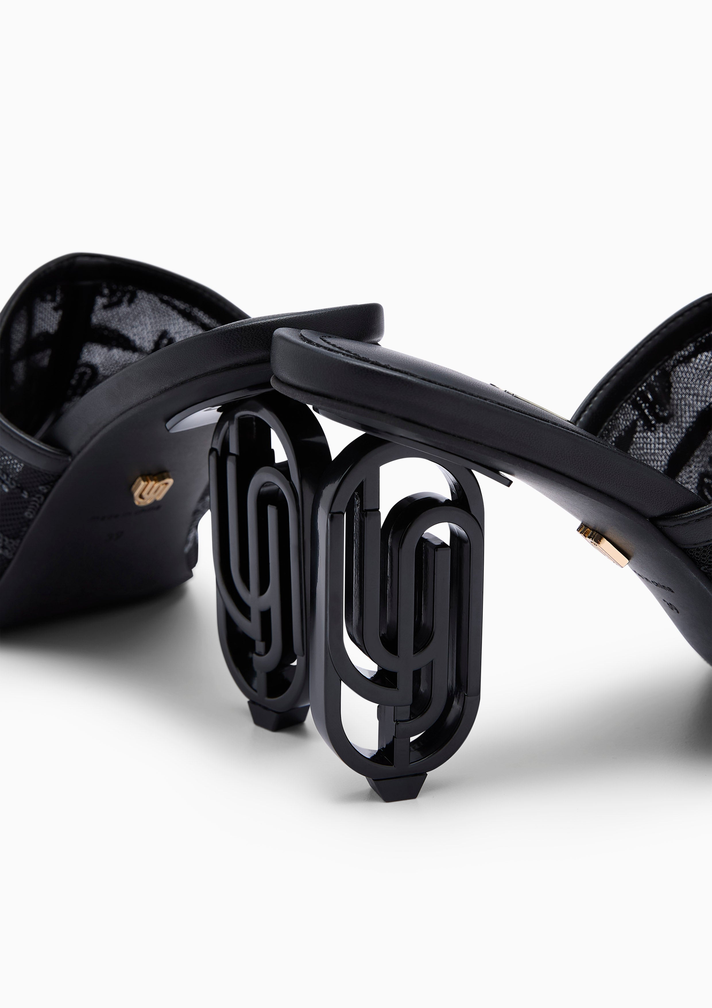 Intention High Heel Mules Black