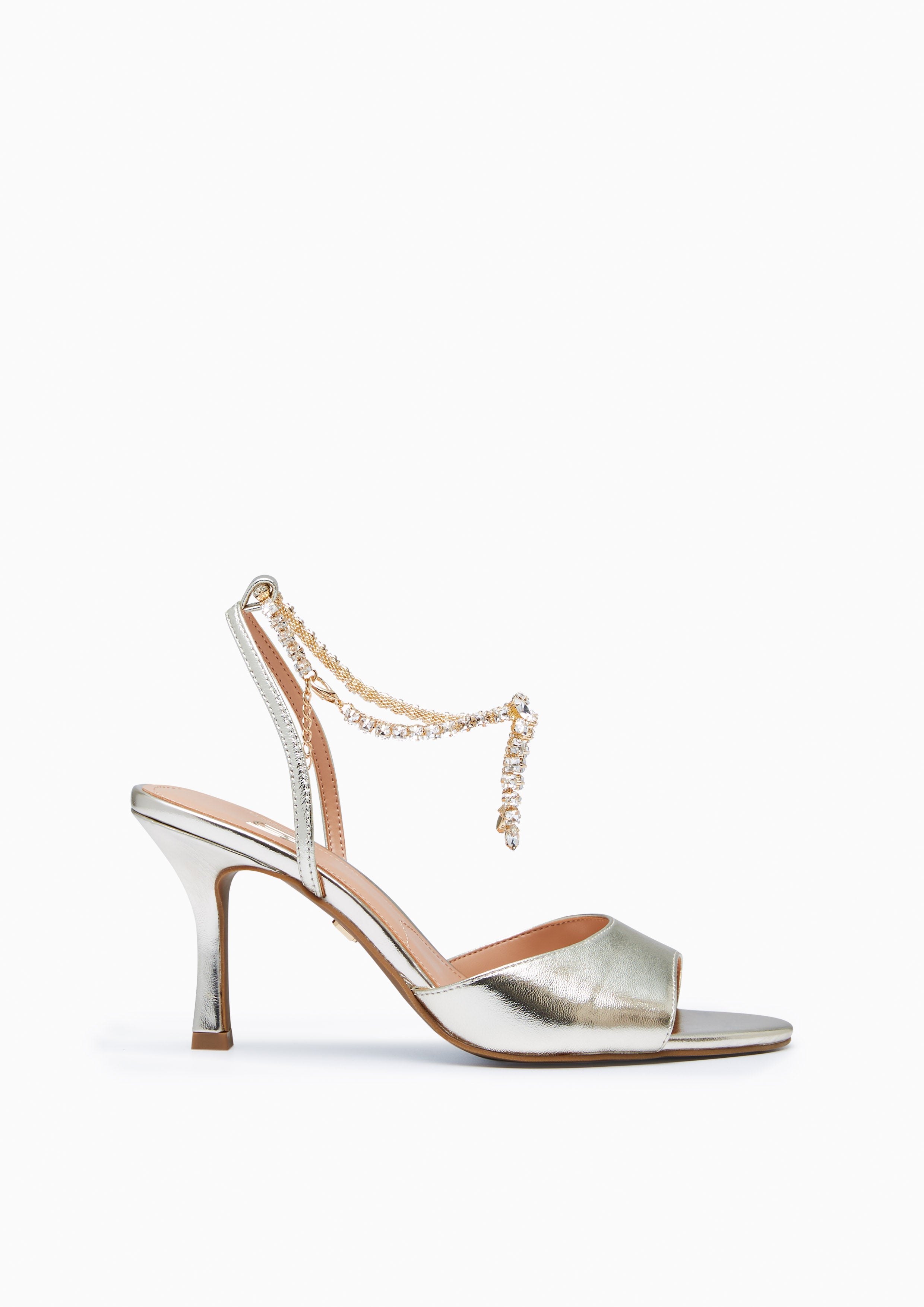 Bylial Infinite High Heel Slngback Sandal Gold