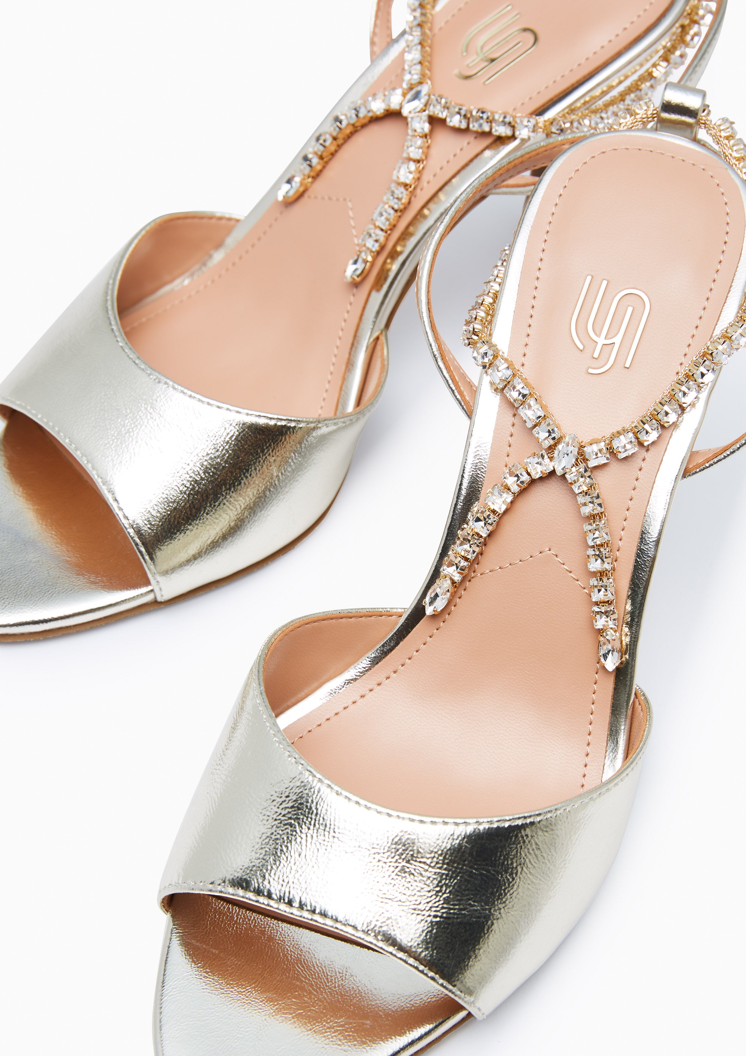 Bylial Infinite High Heel Slngback Sandal Gold