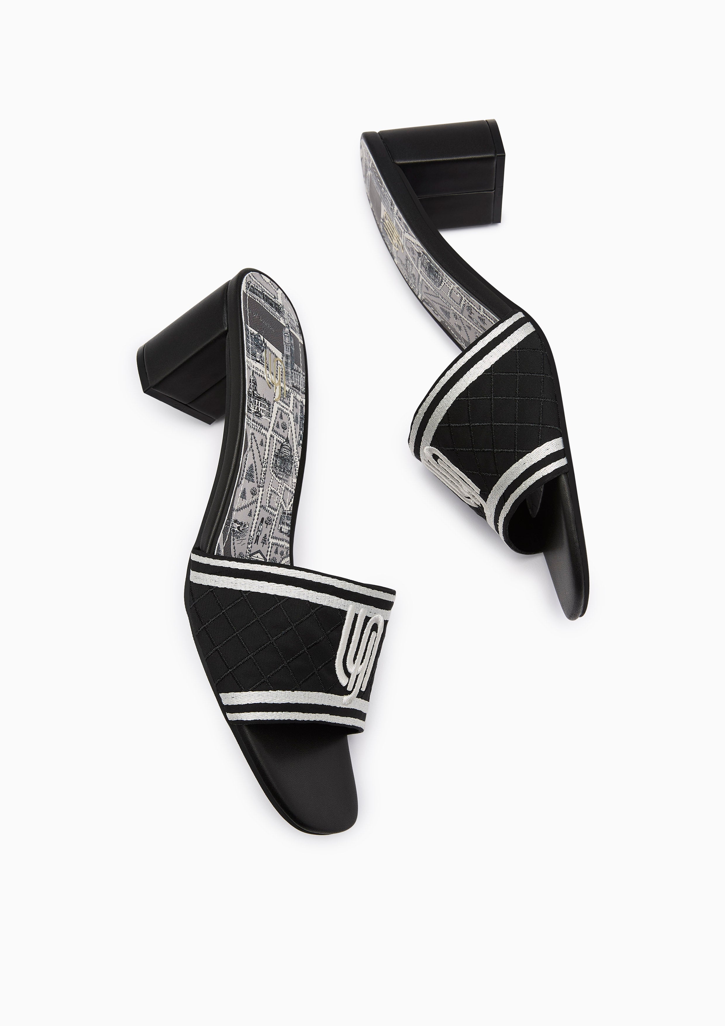Maiden Map Infinite Mid Heel Sandal Black