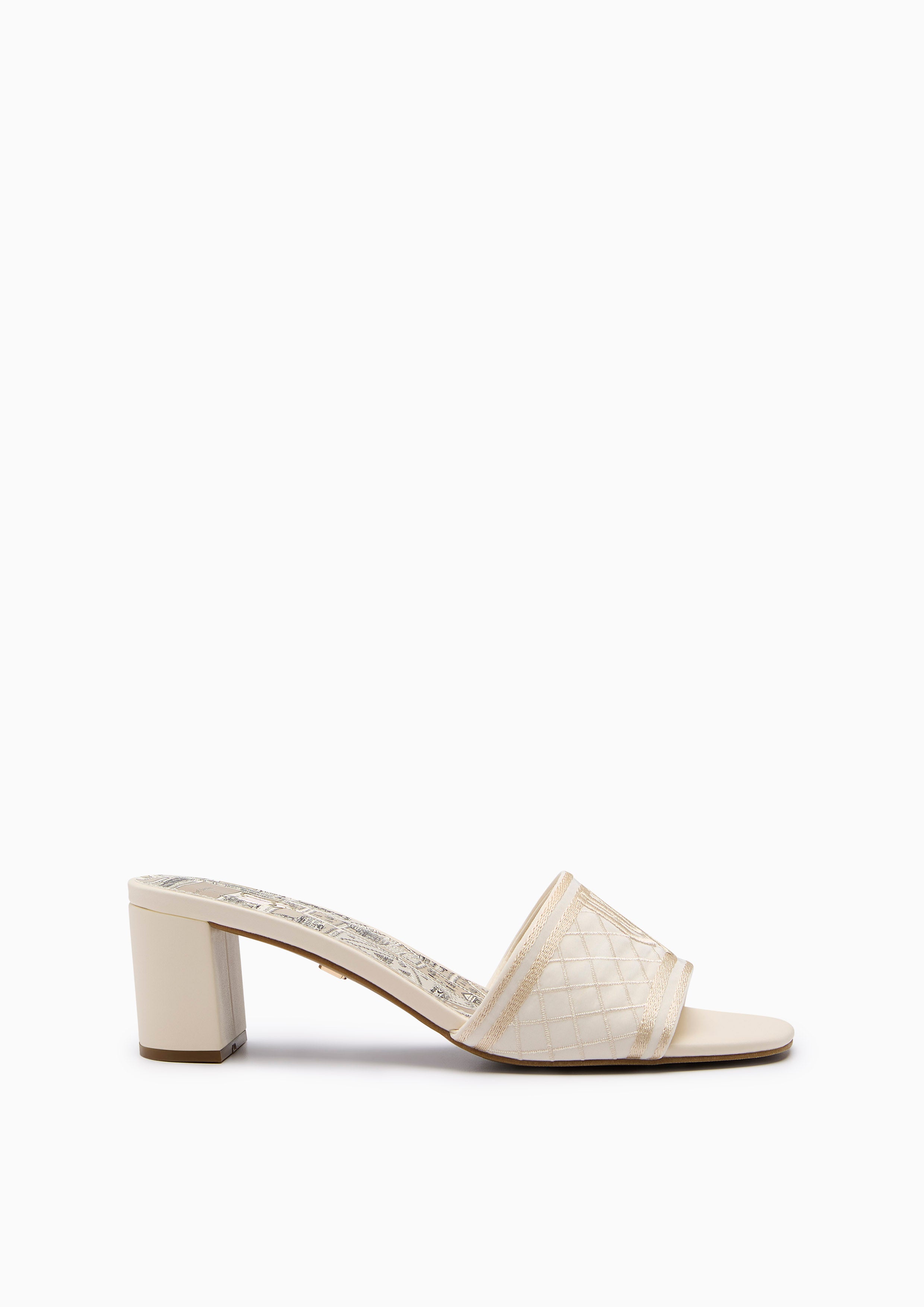 Maiden Map Infinite Mid Heel Sandal Ivory