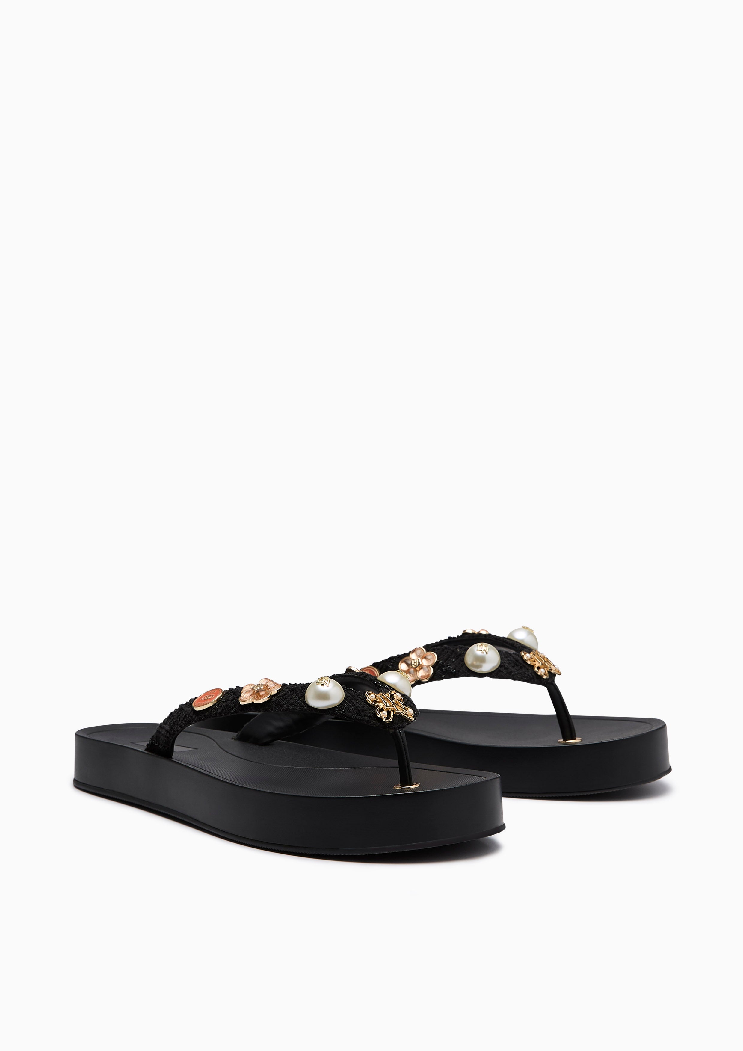 Calista Thong Flat Sandal Black