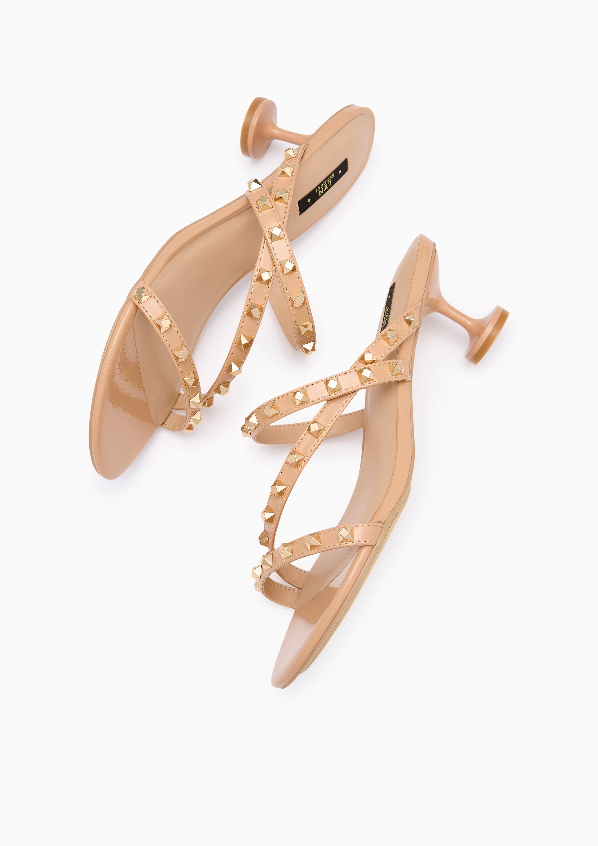 Linda Cross Heel Sandal Nude