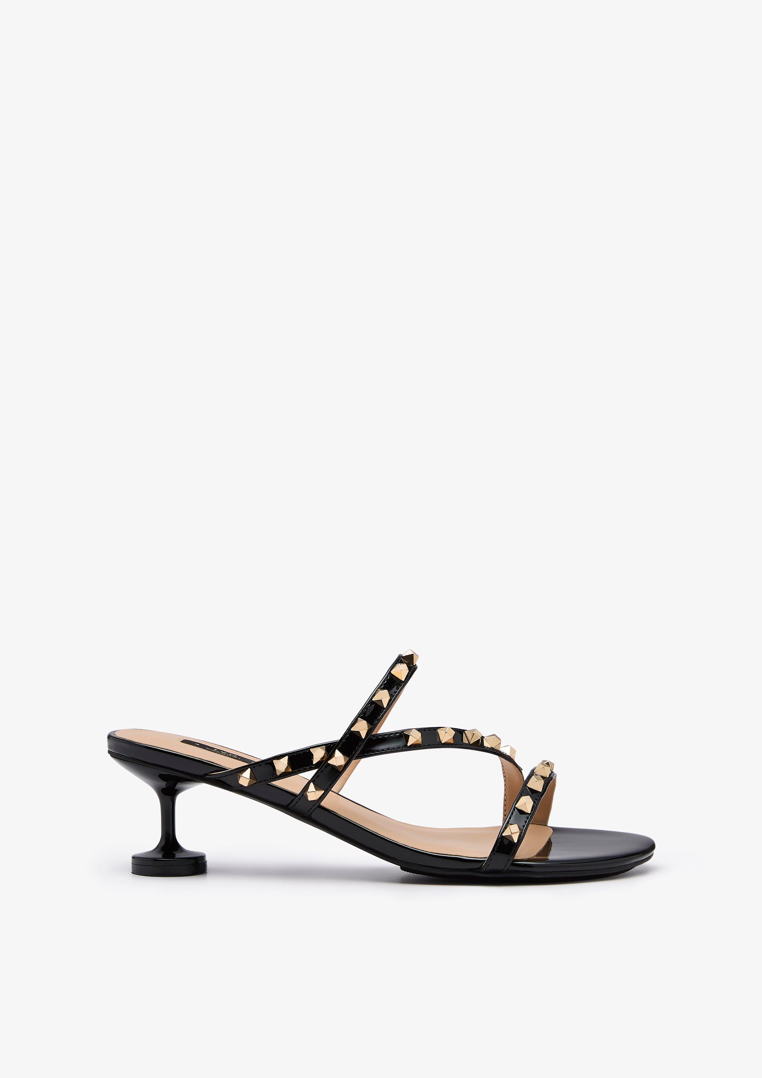 Linda Cross Heel Sandal Black