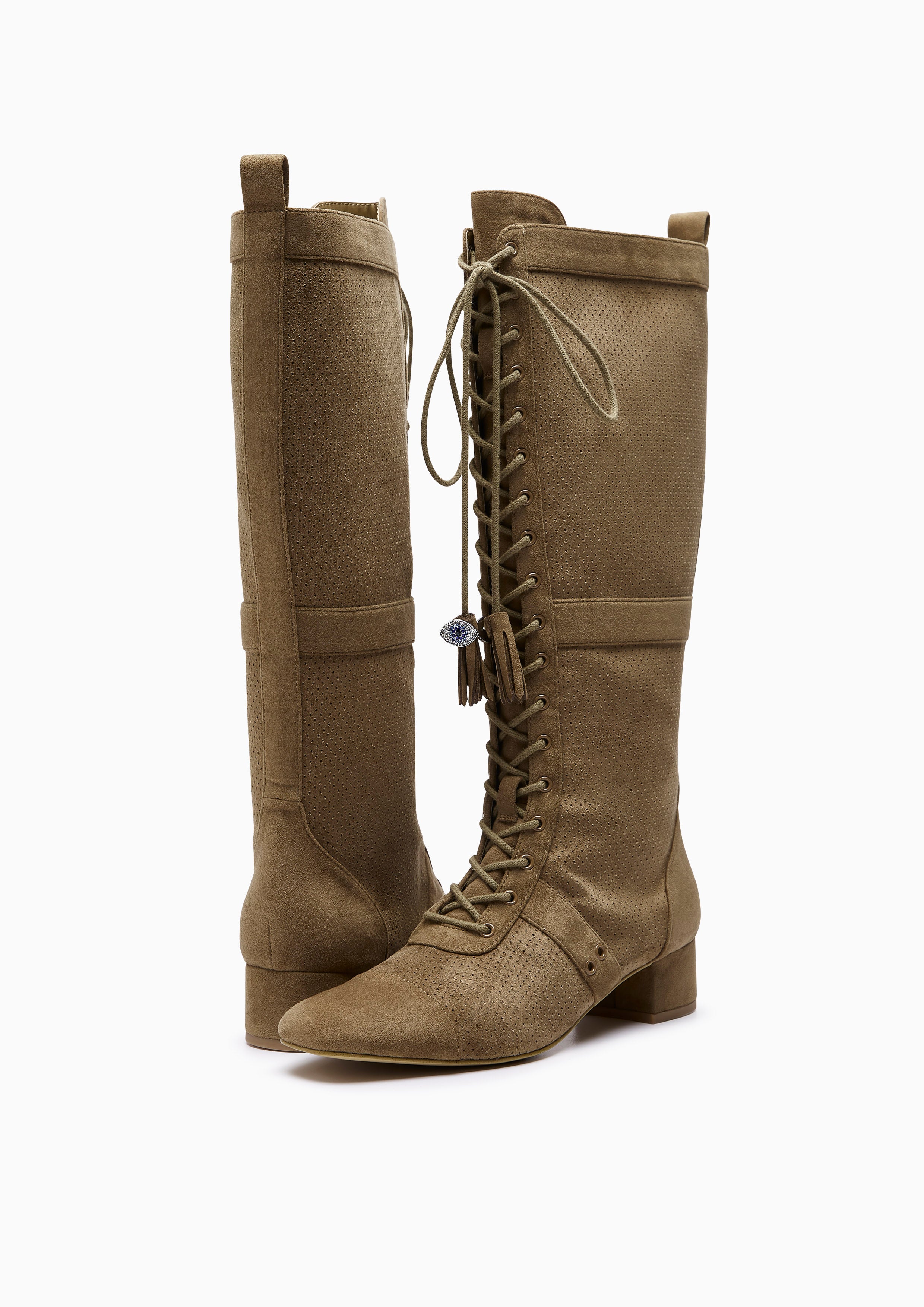 Delia Knee-High Boots Brown