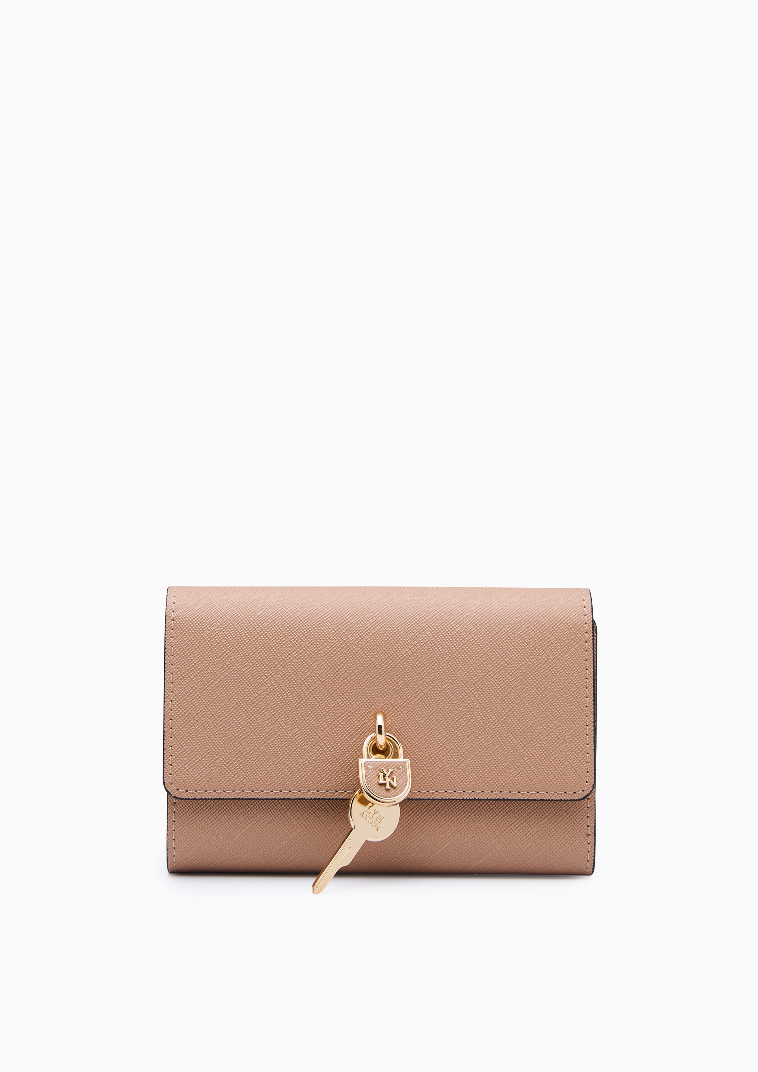 Addison Flap Semi Wallet Nude