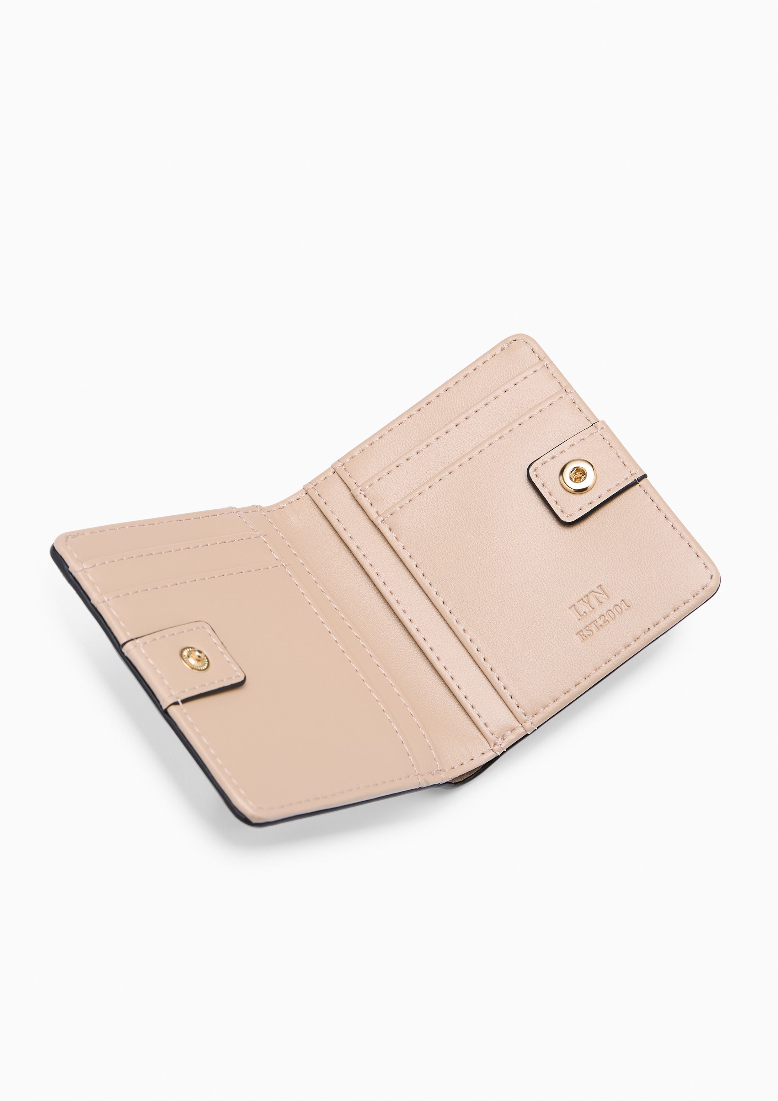 Poppy Compact Wallet Beige