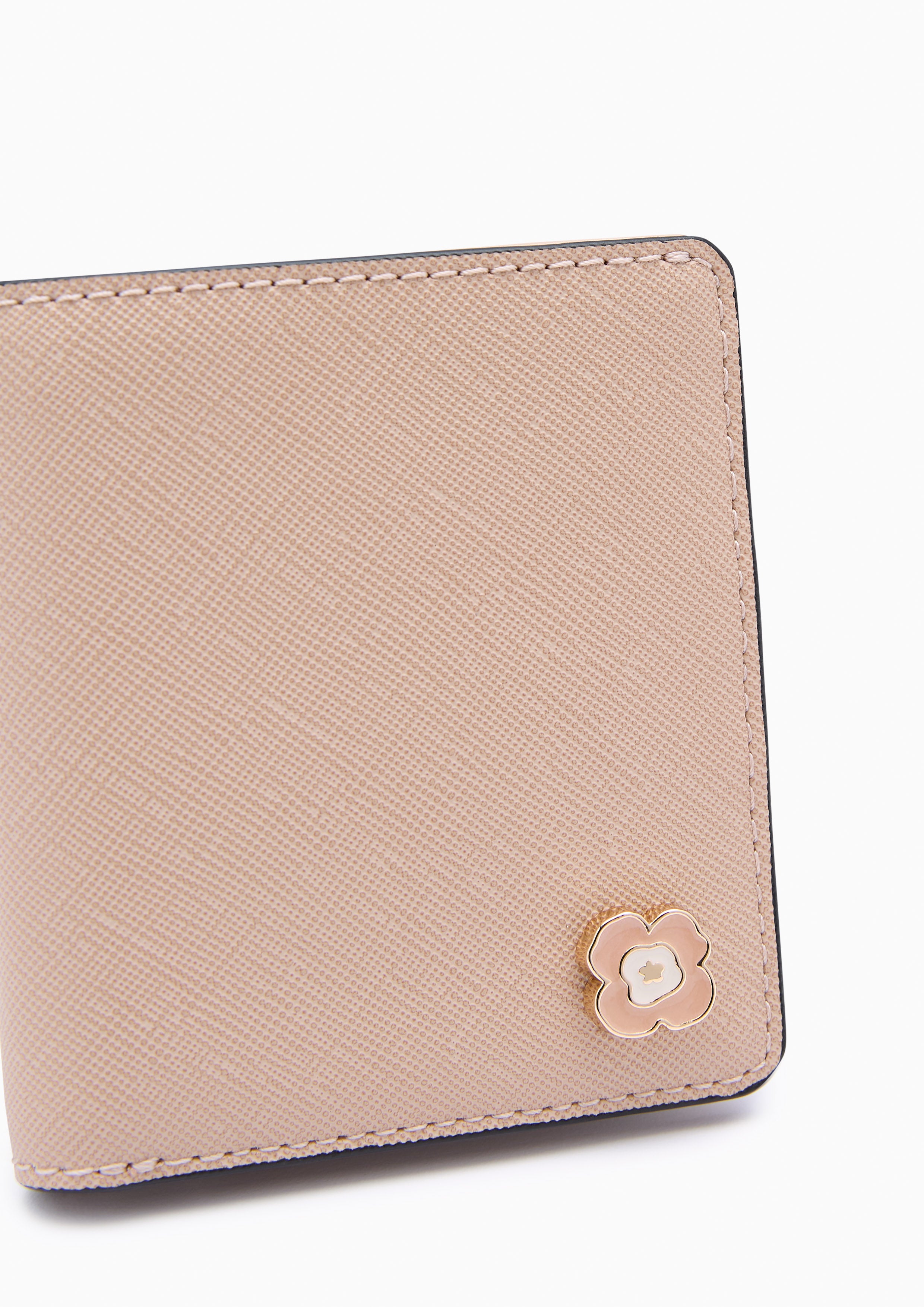 Poppy Compact Wallet Beige