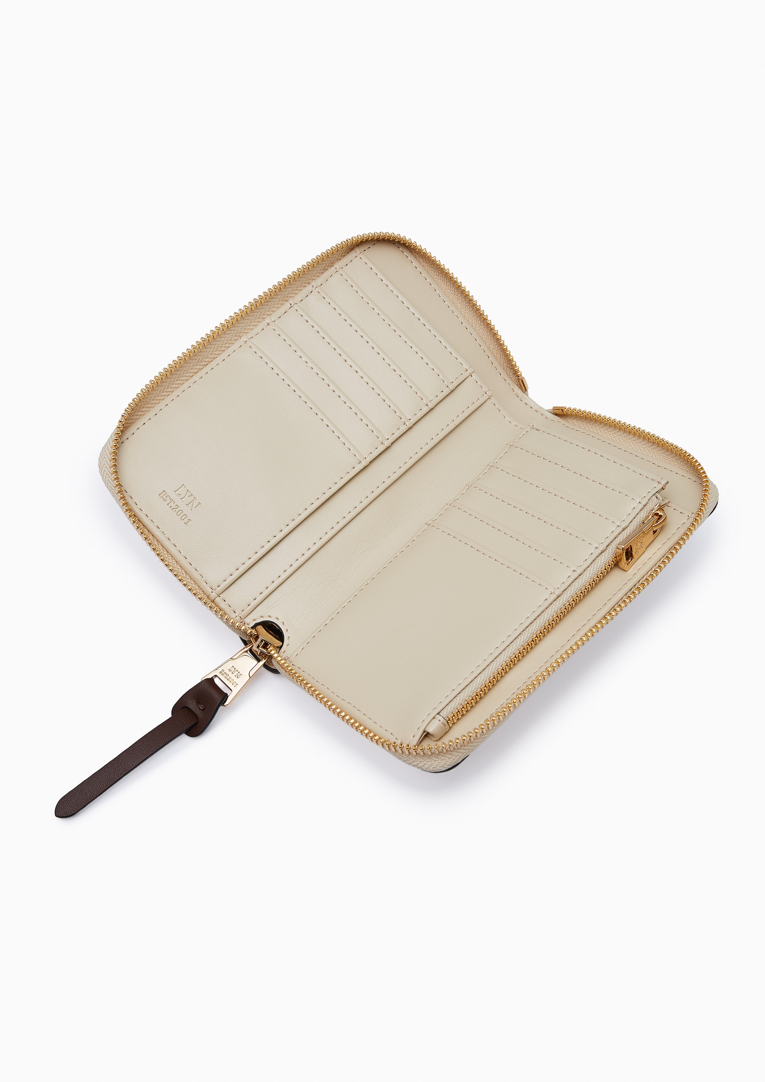 Doechii Zip Semi Wallet Beige
