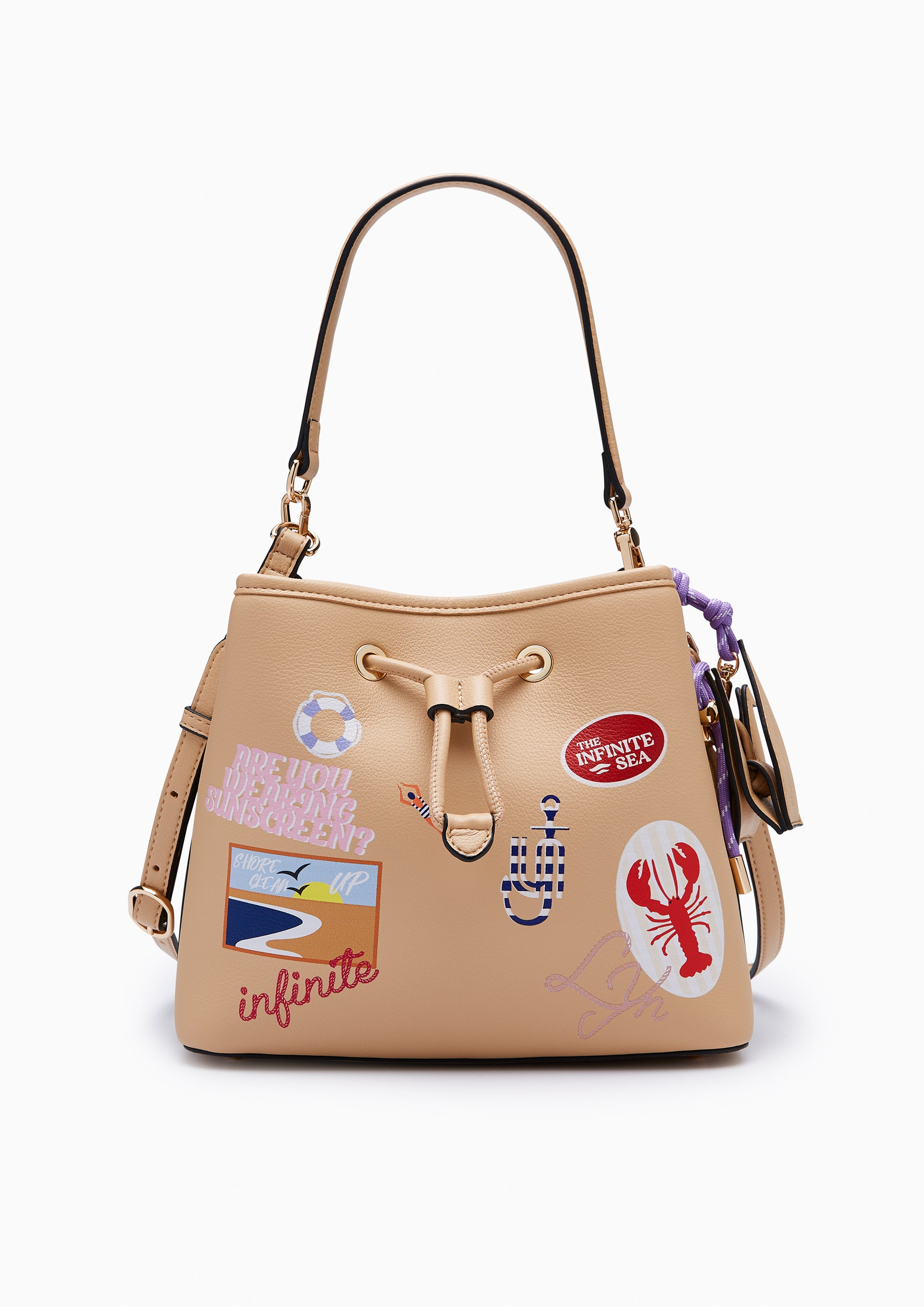 Perona Infinite L Bucket Bag Beige