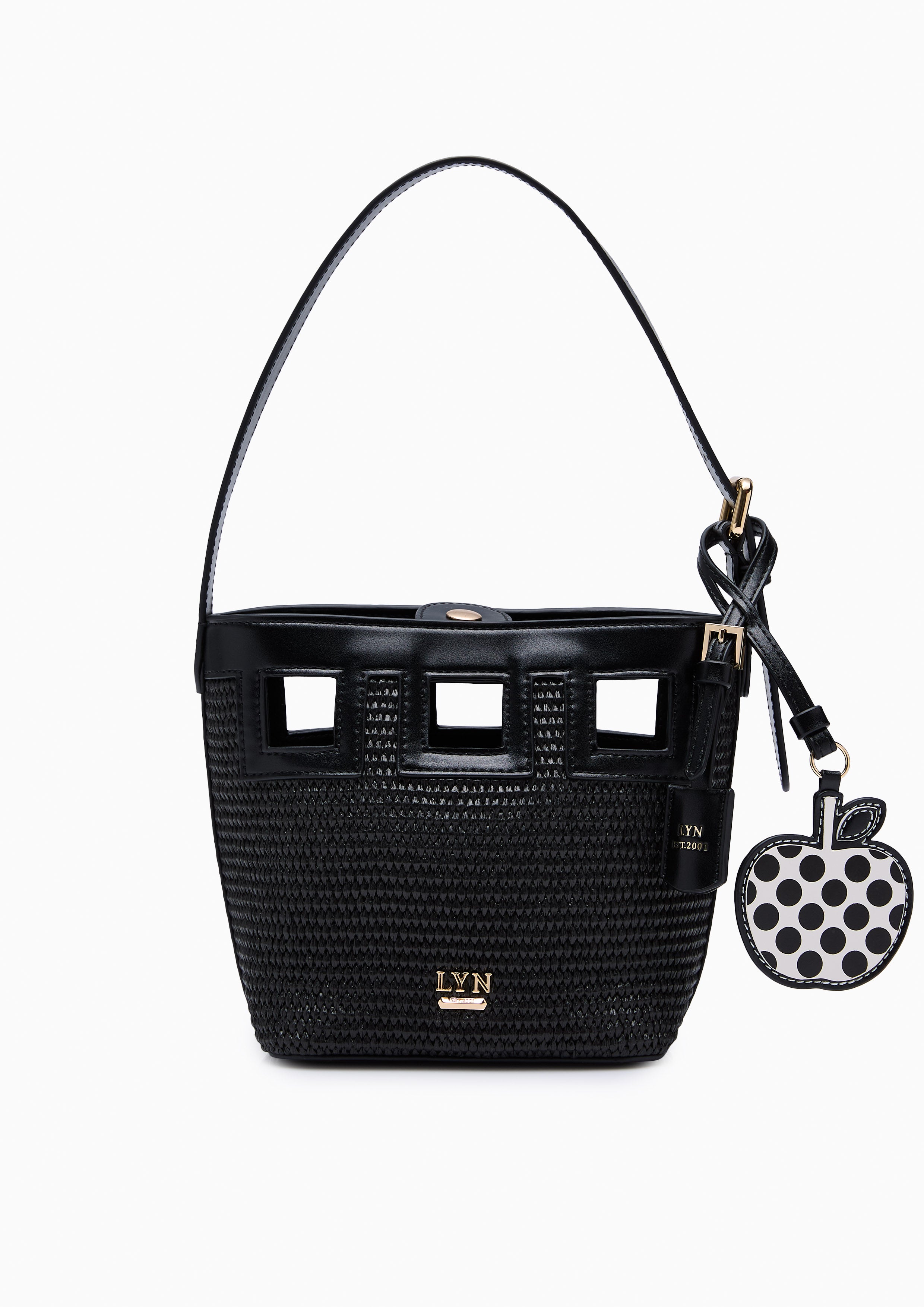 Jazzy Square Bucket Bag Black