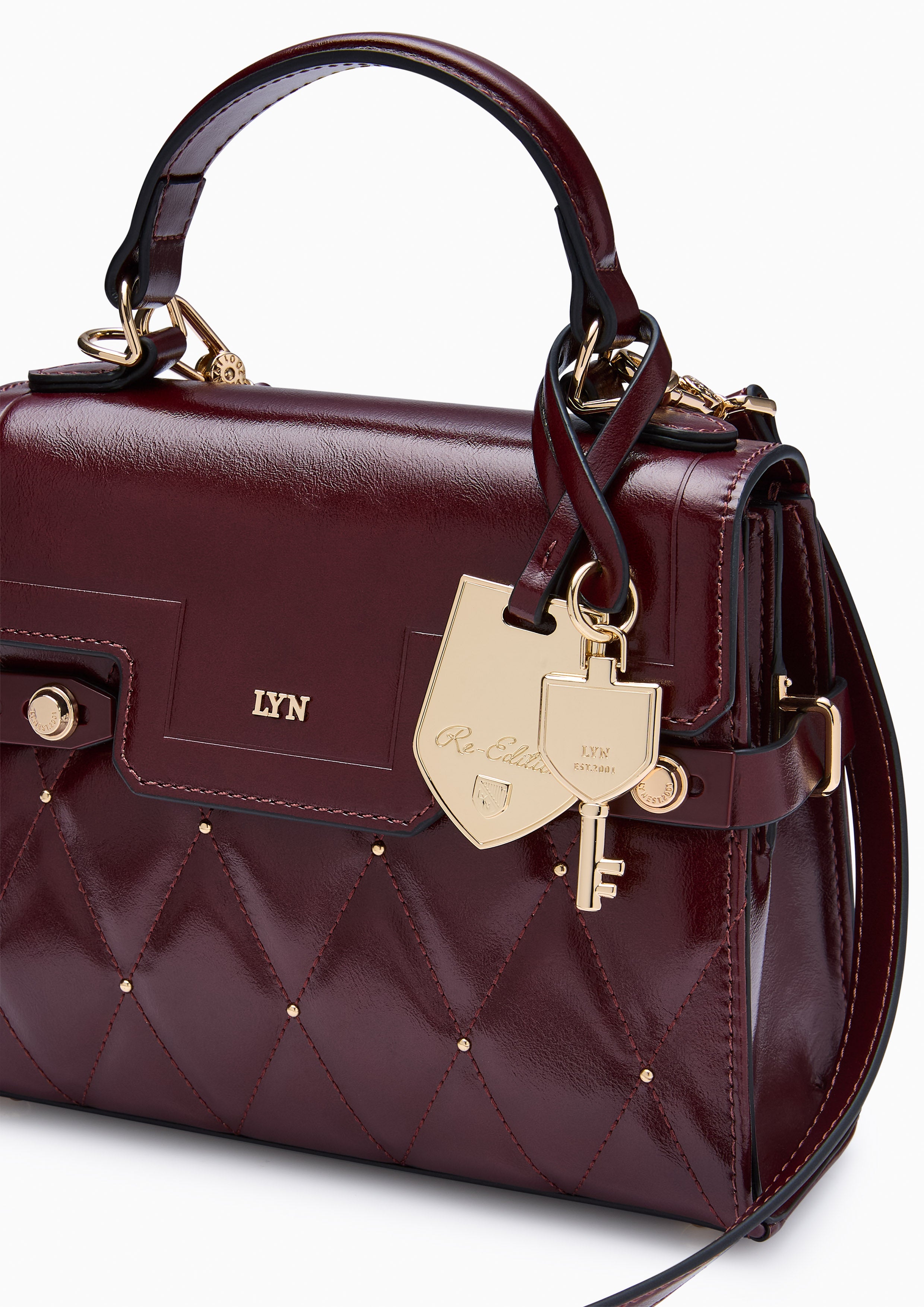 Hera Fineness S Flap Handbag Dark Red