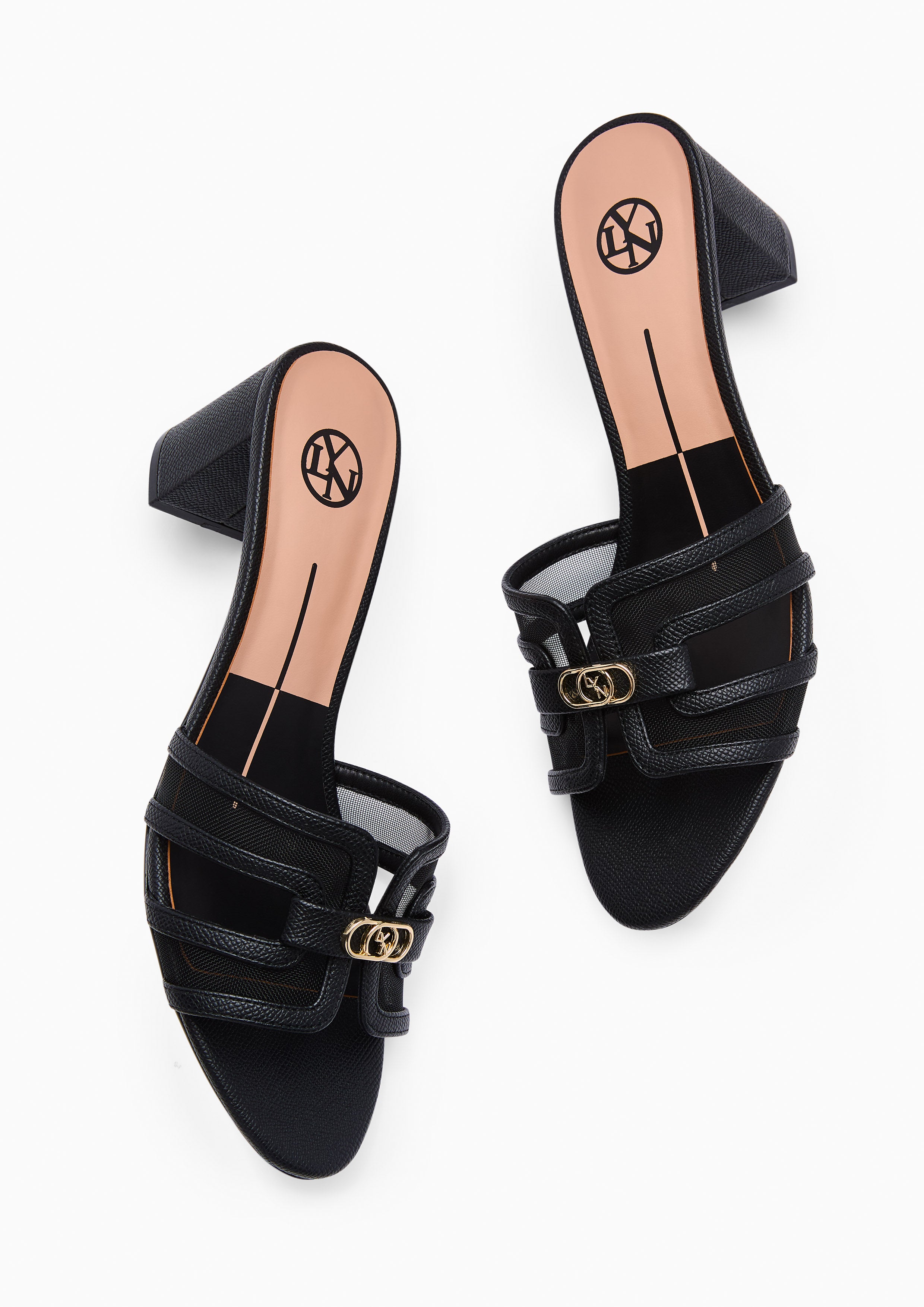 Hey Mid Sheer Mules Black