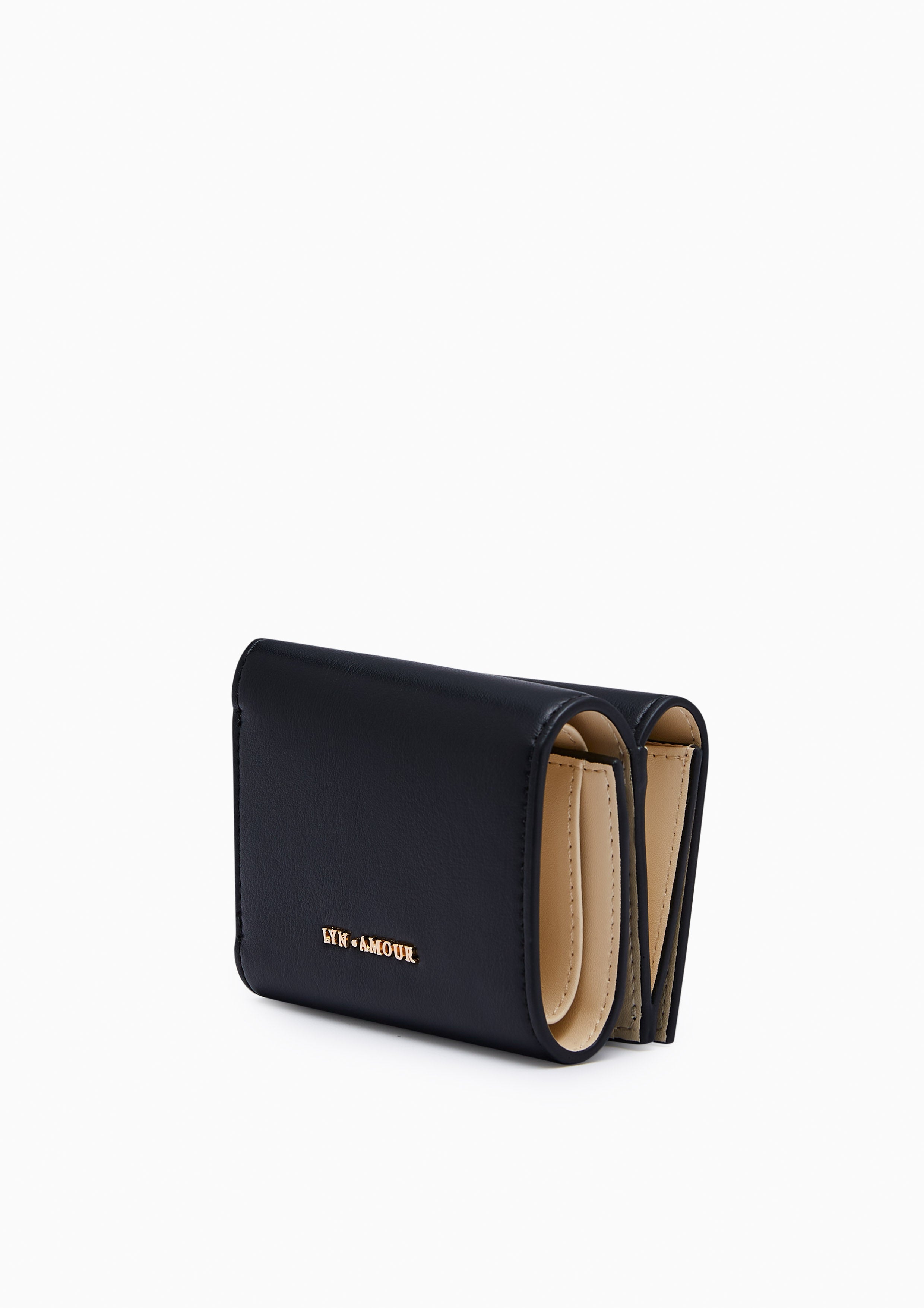 Joli Flap Short Wallet Black