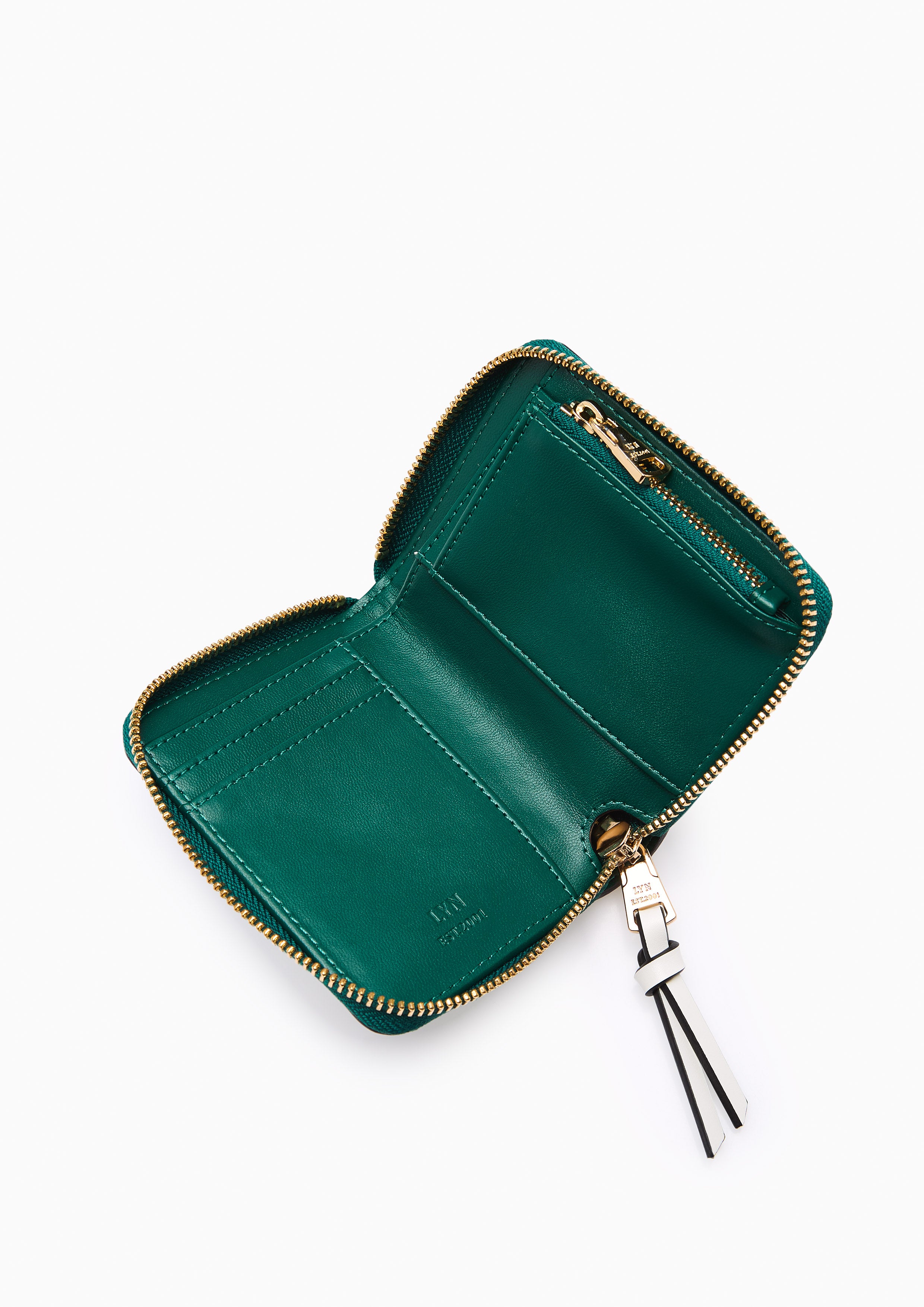 Racquet Short Zip Wallet White