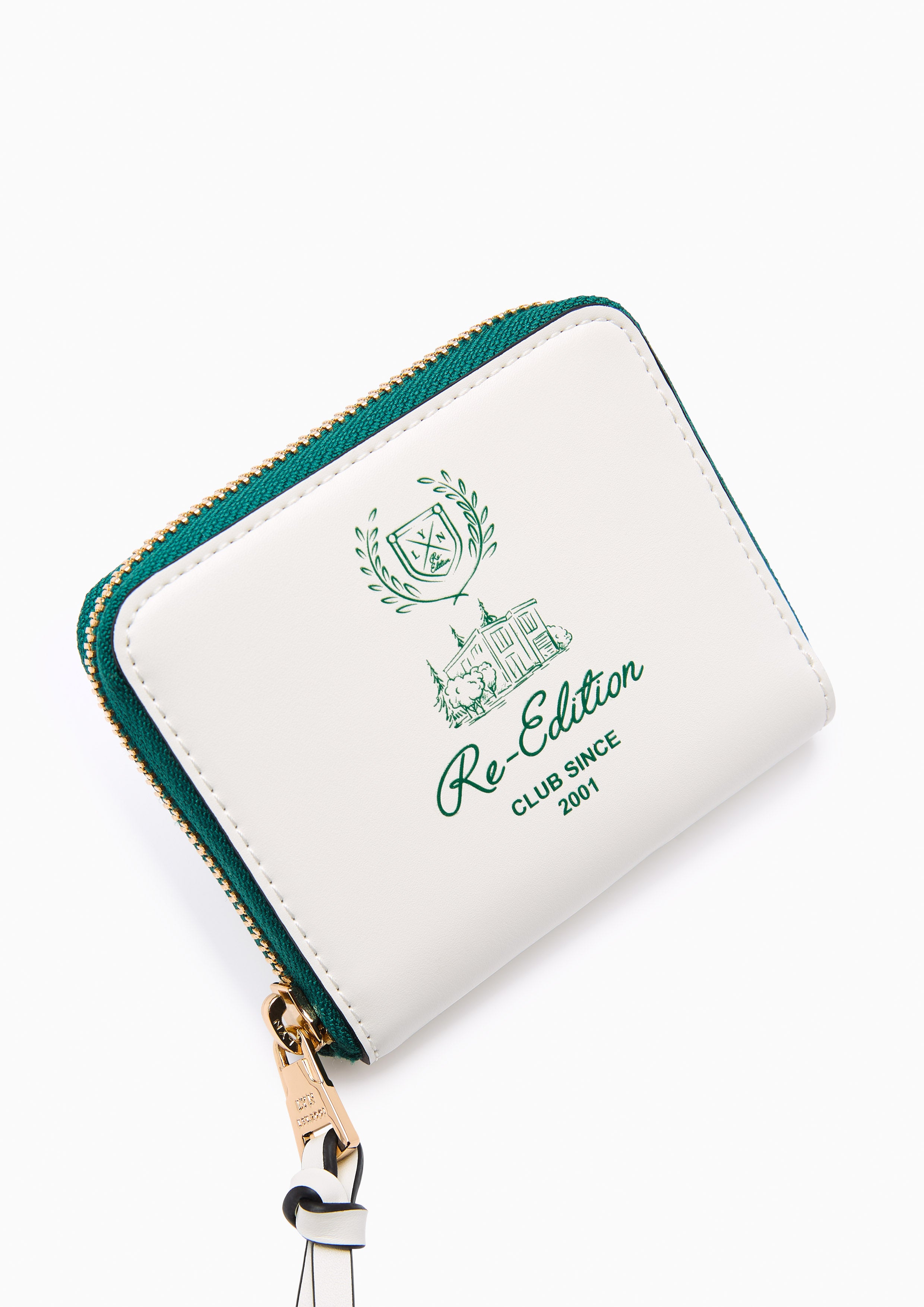 Racquet Short Zip Wallet White