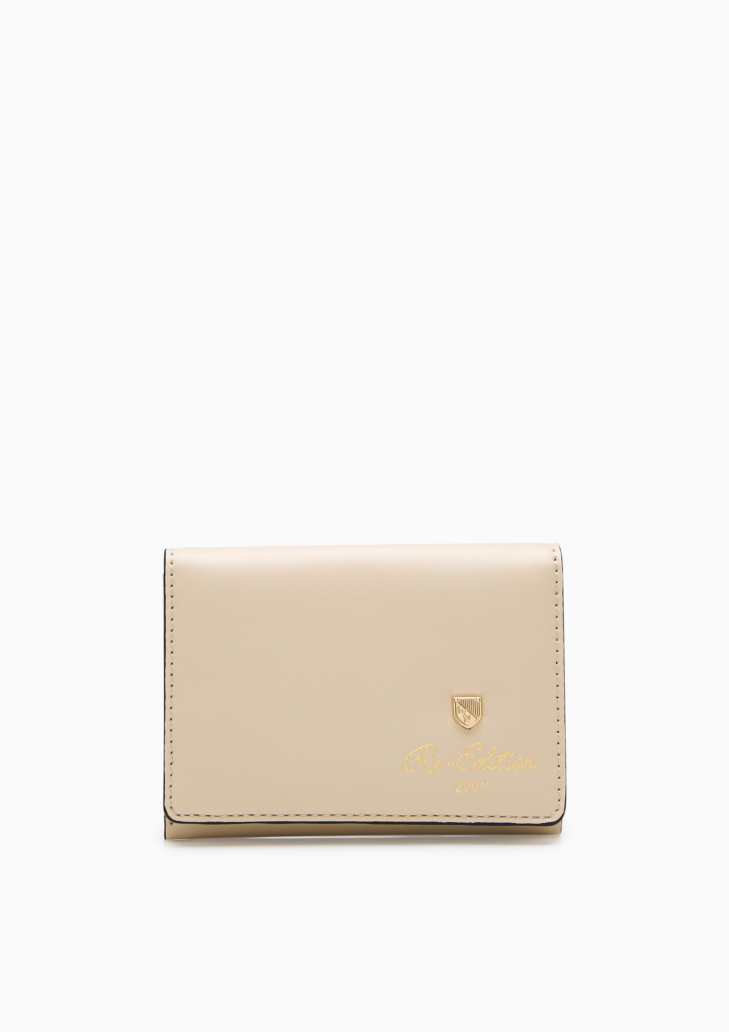 Racquet Card Wallet Beige