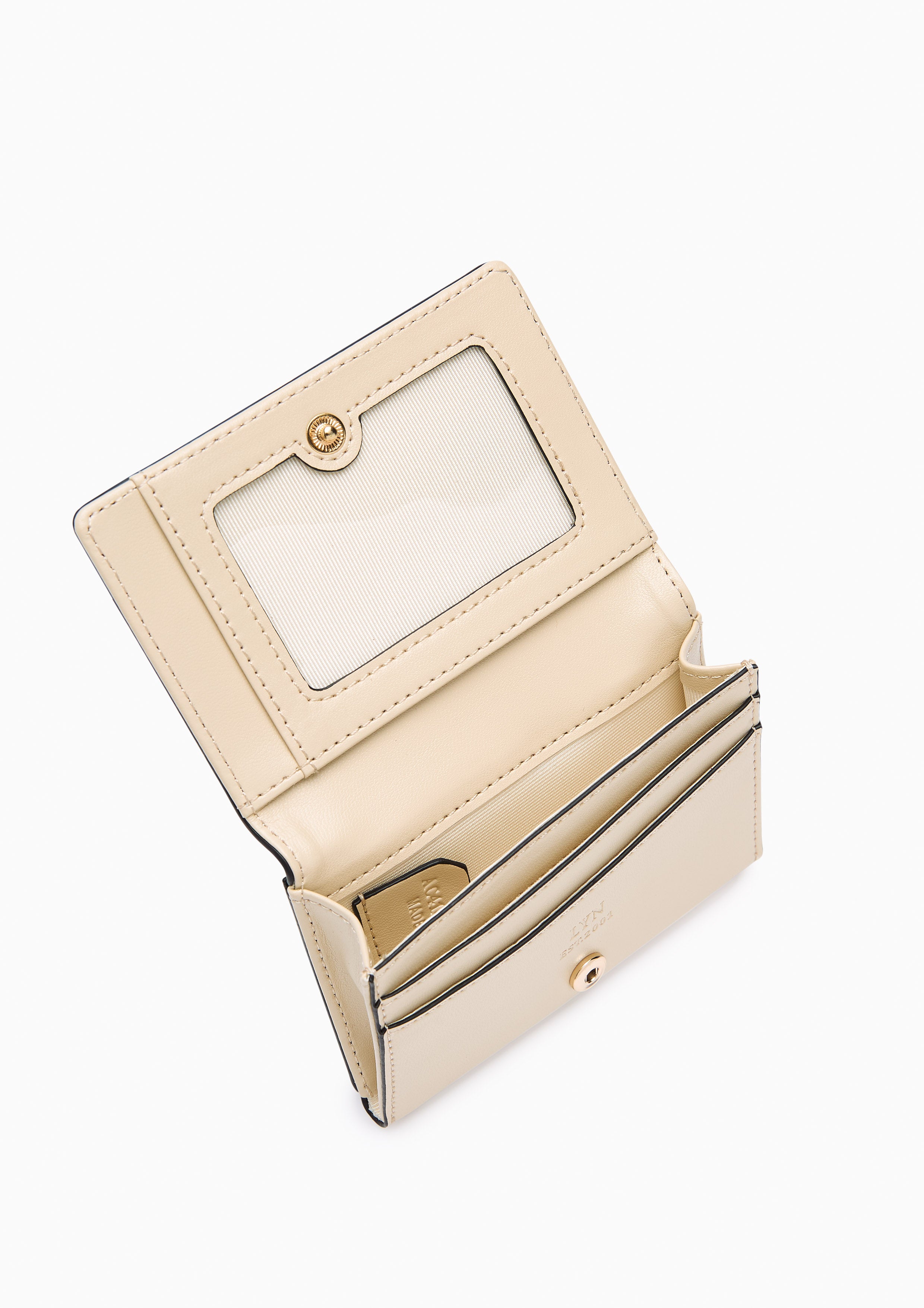 Racquet Card Wallet Beige