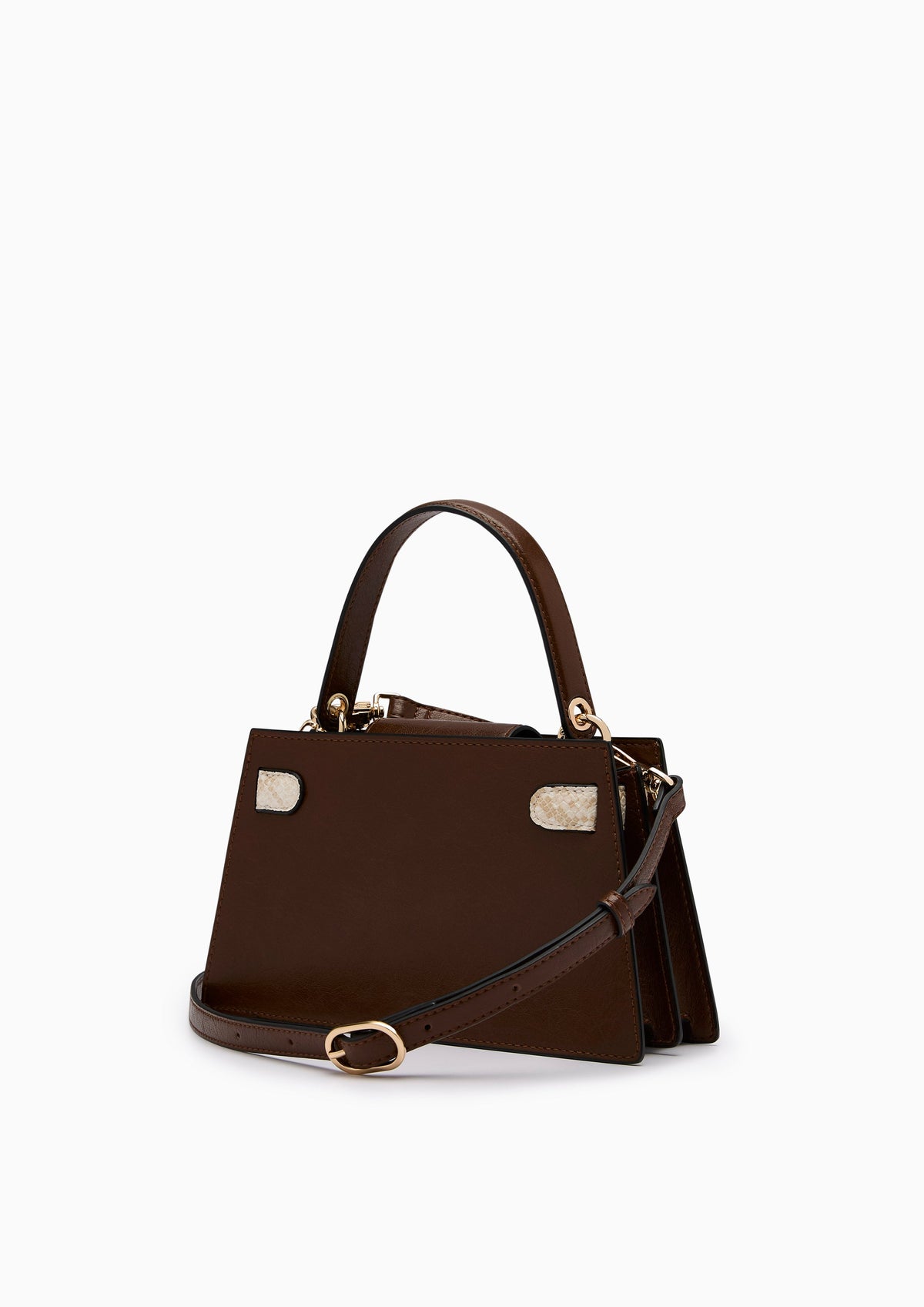 Nefera Infinite Mini Top Handle Bag Dark Brown