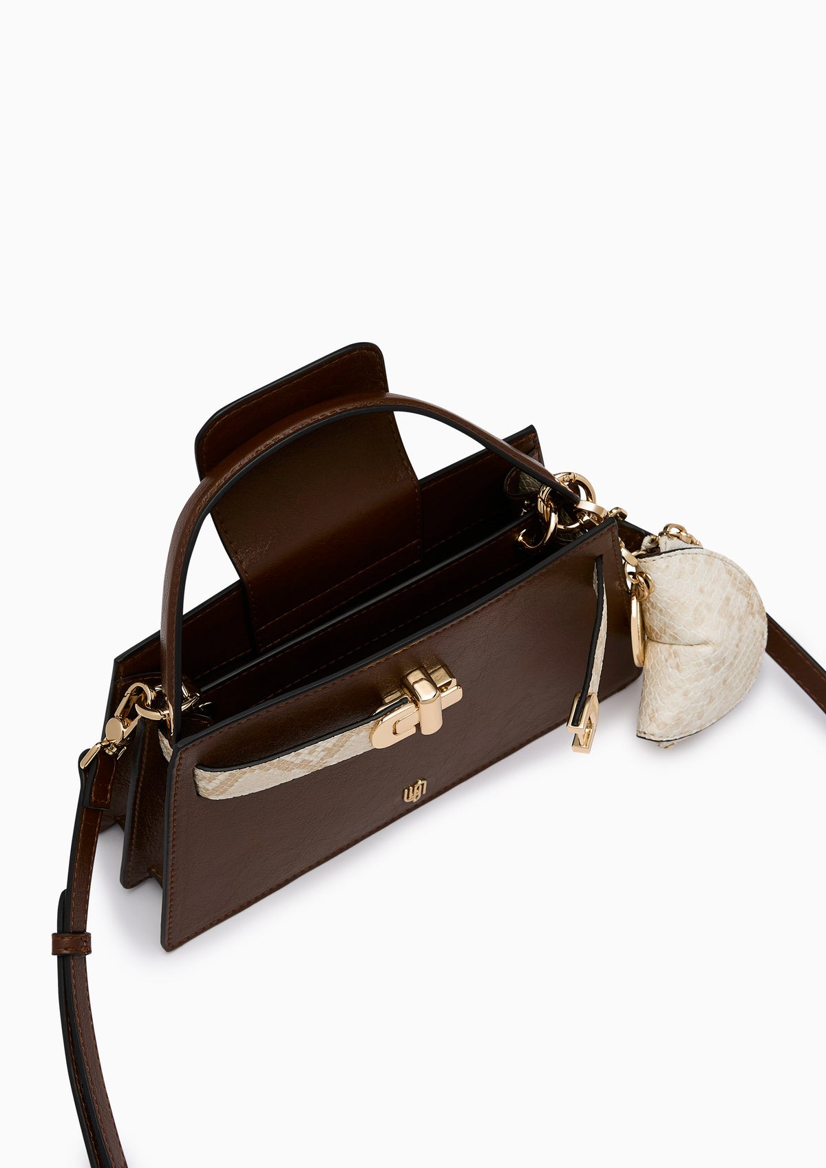 Nefera Infinite Mini Top Handle Bag Dark Brown