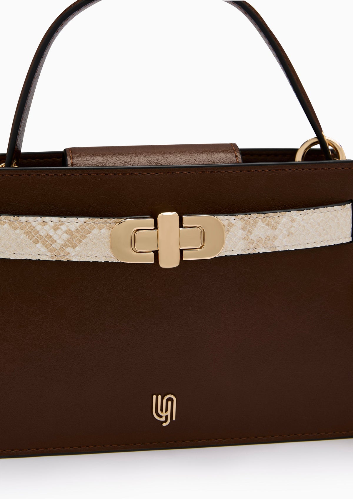 Nefera Infinite Mini Top Handle Bag Dark Brown