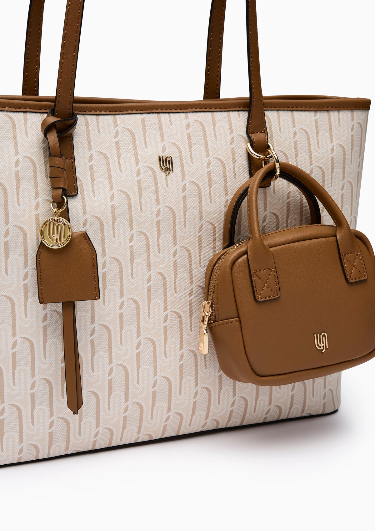 Phiona Infintie L Tote Bag Printed Beige