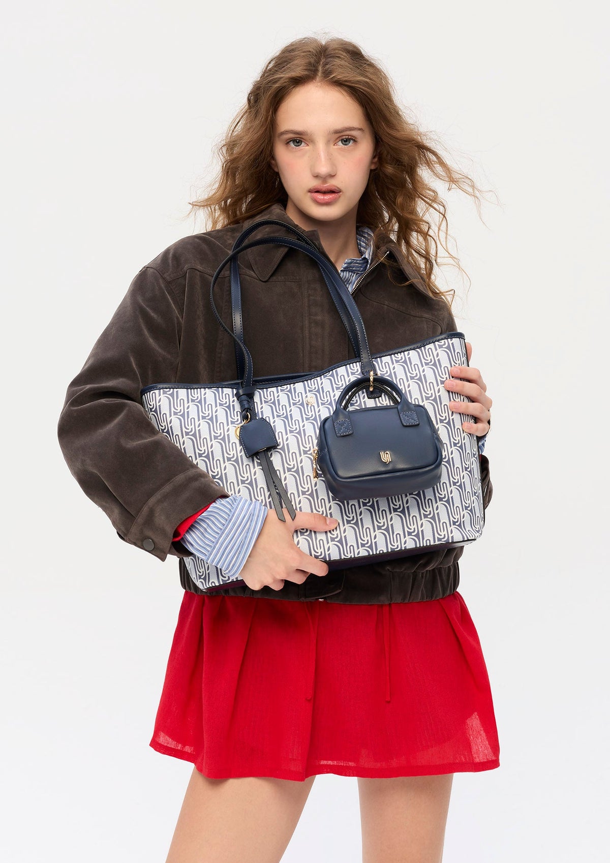 Phiona Infintie L Tote Bag Printed Navy