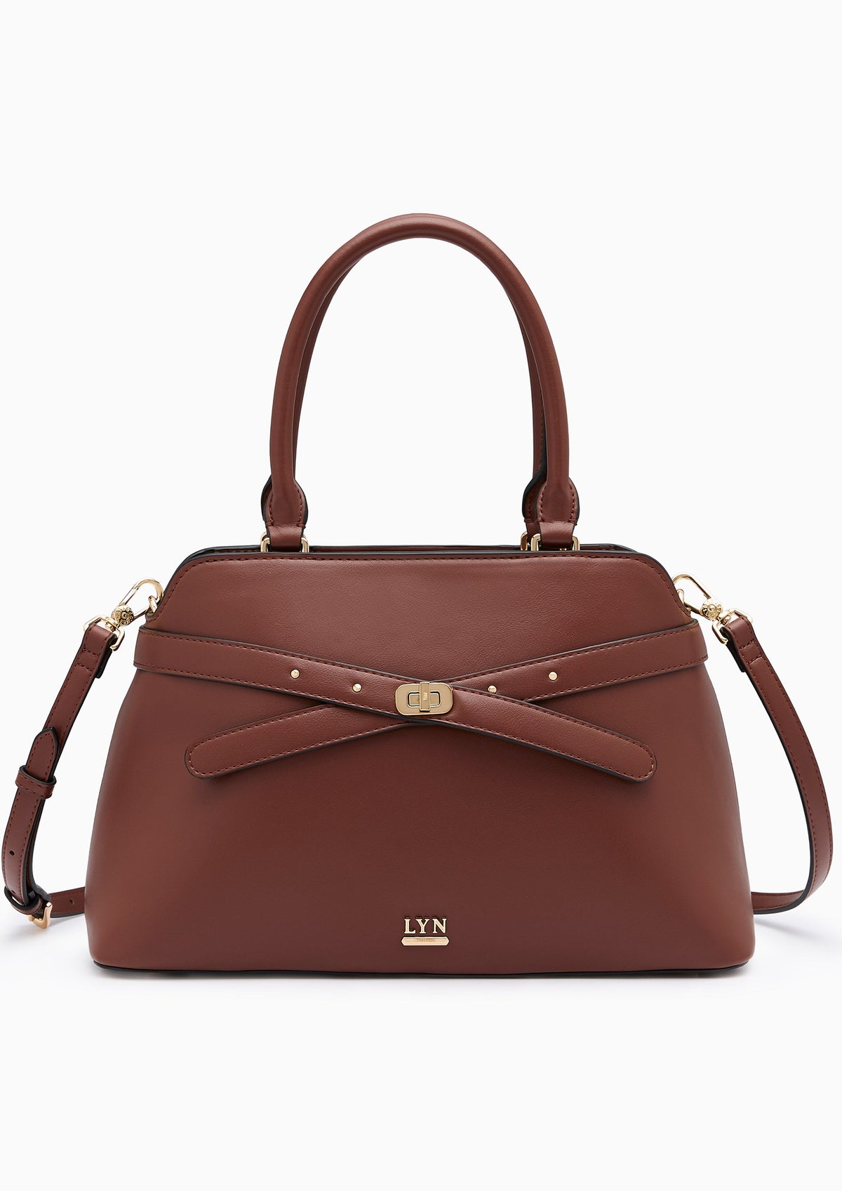 Ella L Top Handle Bag Dark Brown
