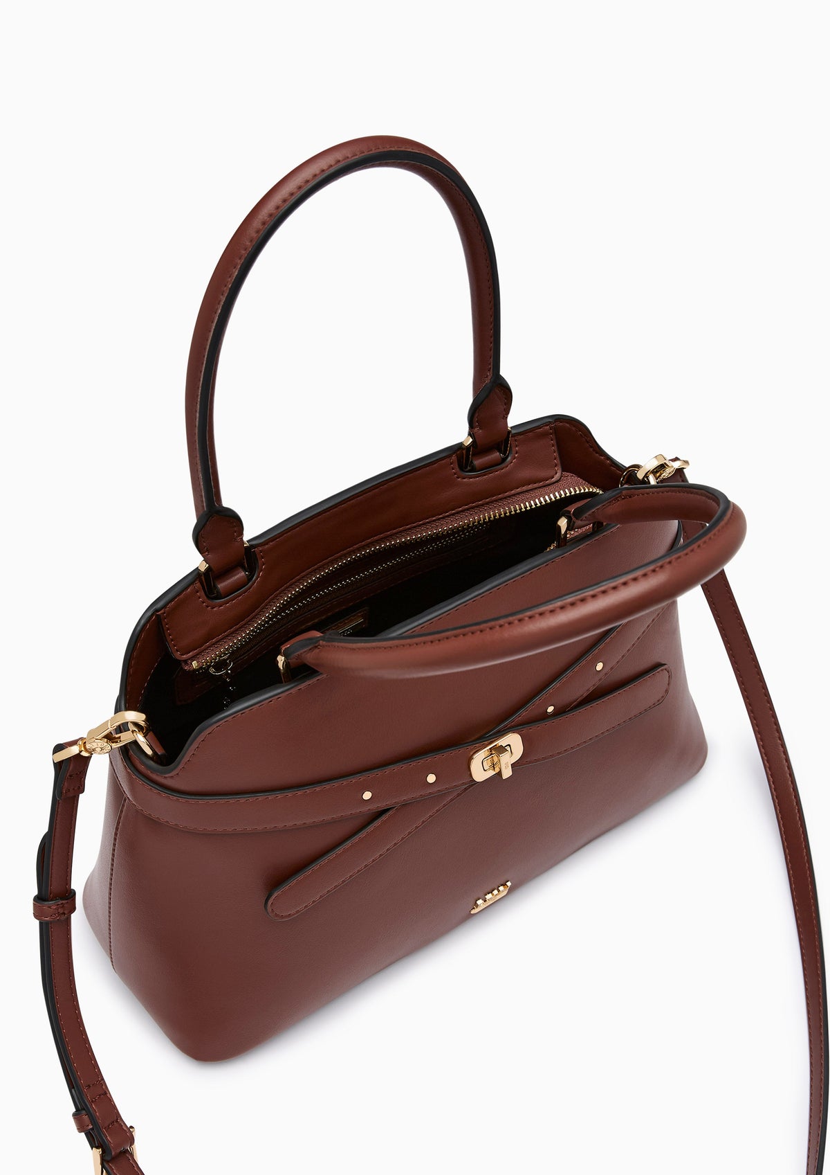 Ella L Top Handle Bag Dark Brown