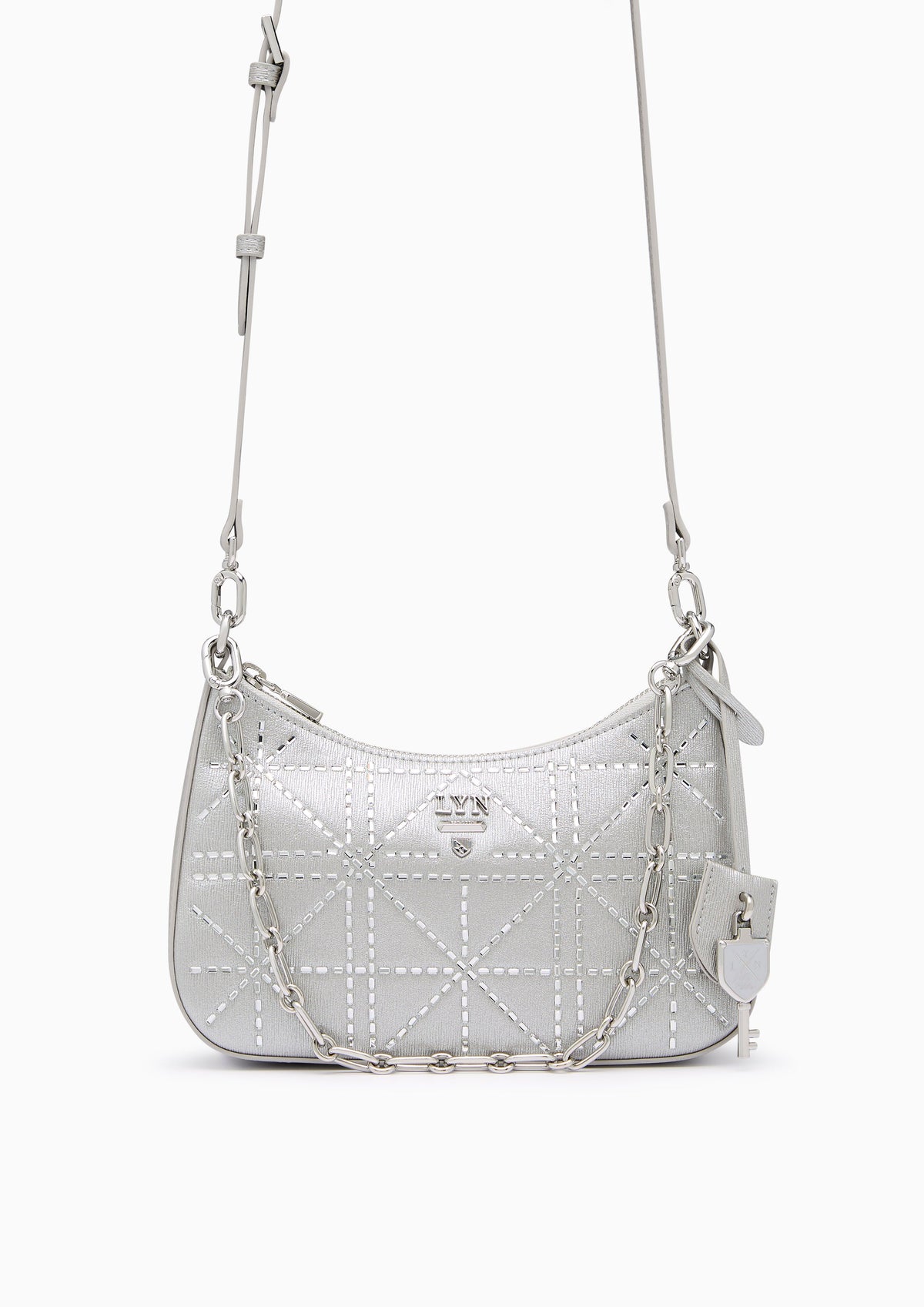 Re-Edit Rosee Crystal S Shoulder Bag Silver