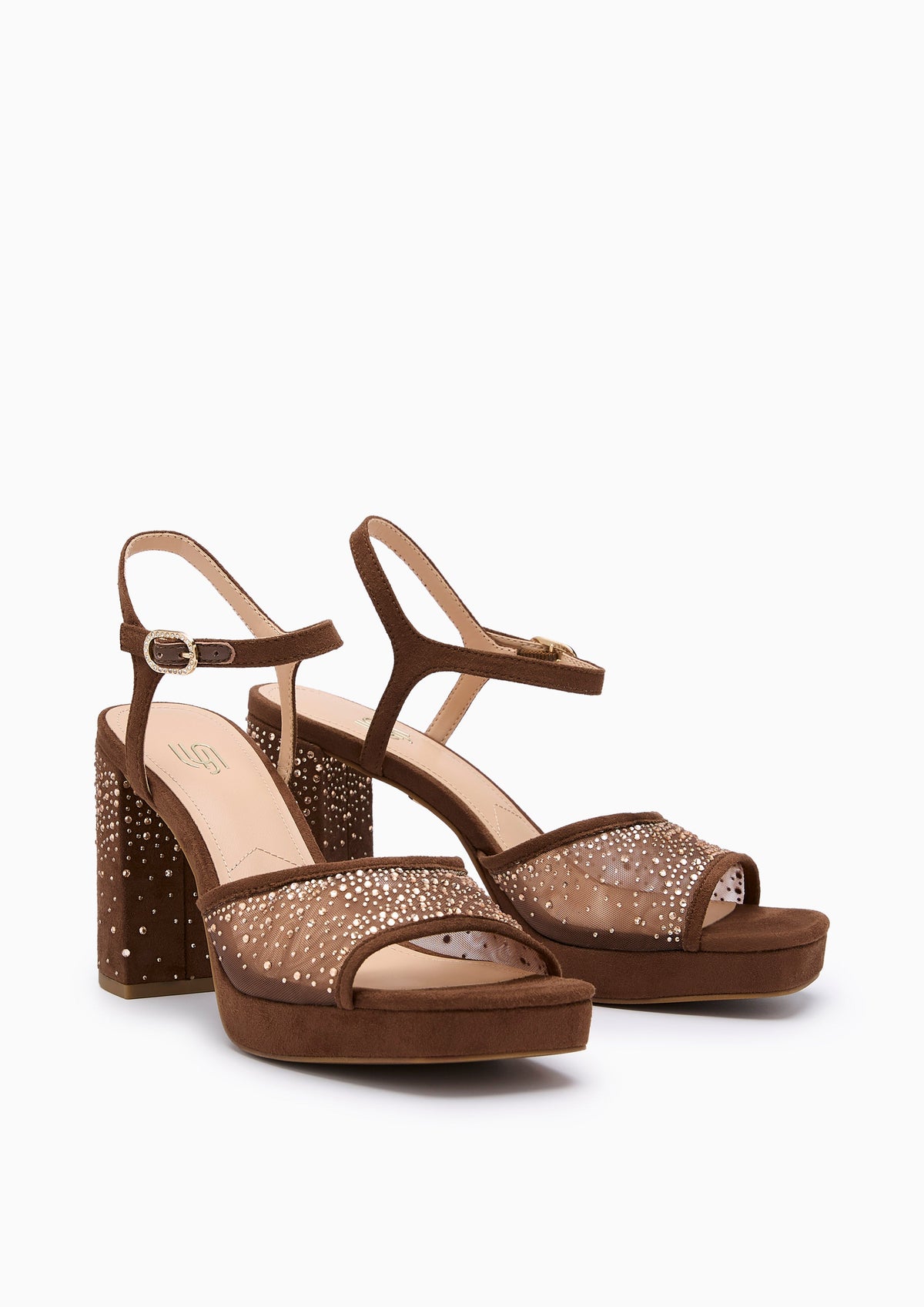 Label Slingback Infinite High Heel Dark Brown