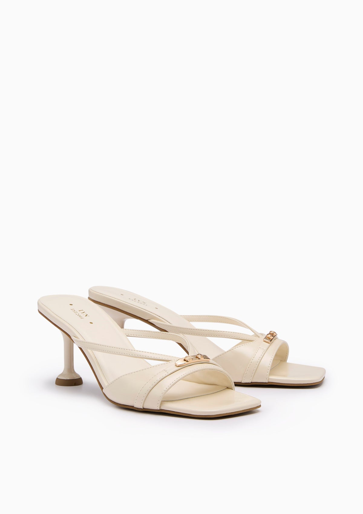 Master Strapy Mid Heel Ivory