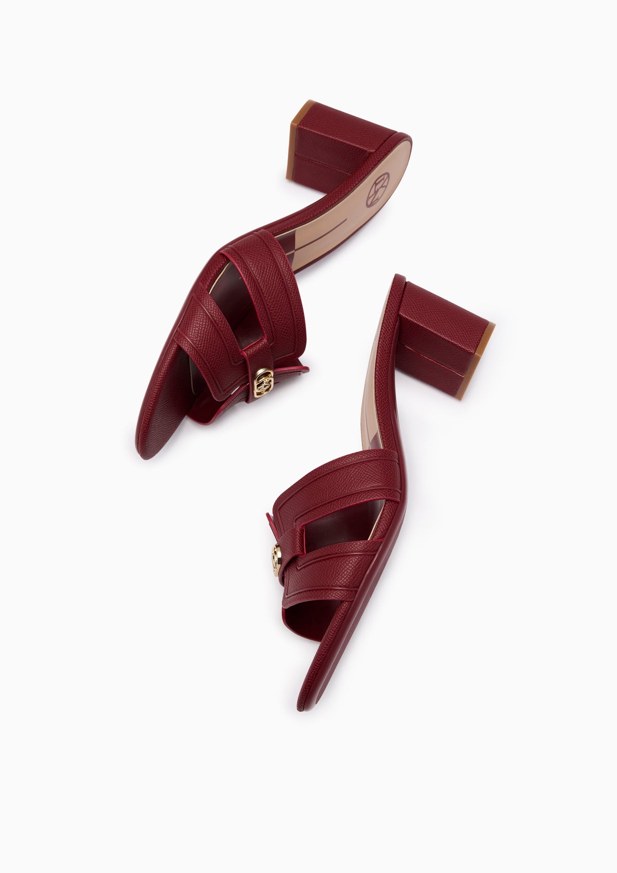 Hey Mid Monotone Heeled Sandal Dark Red