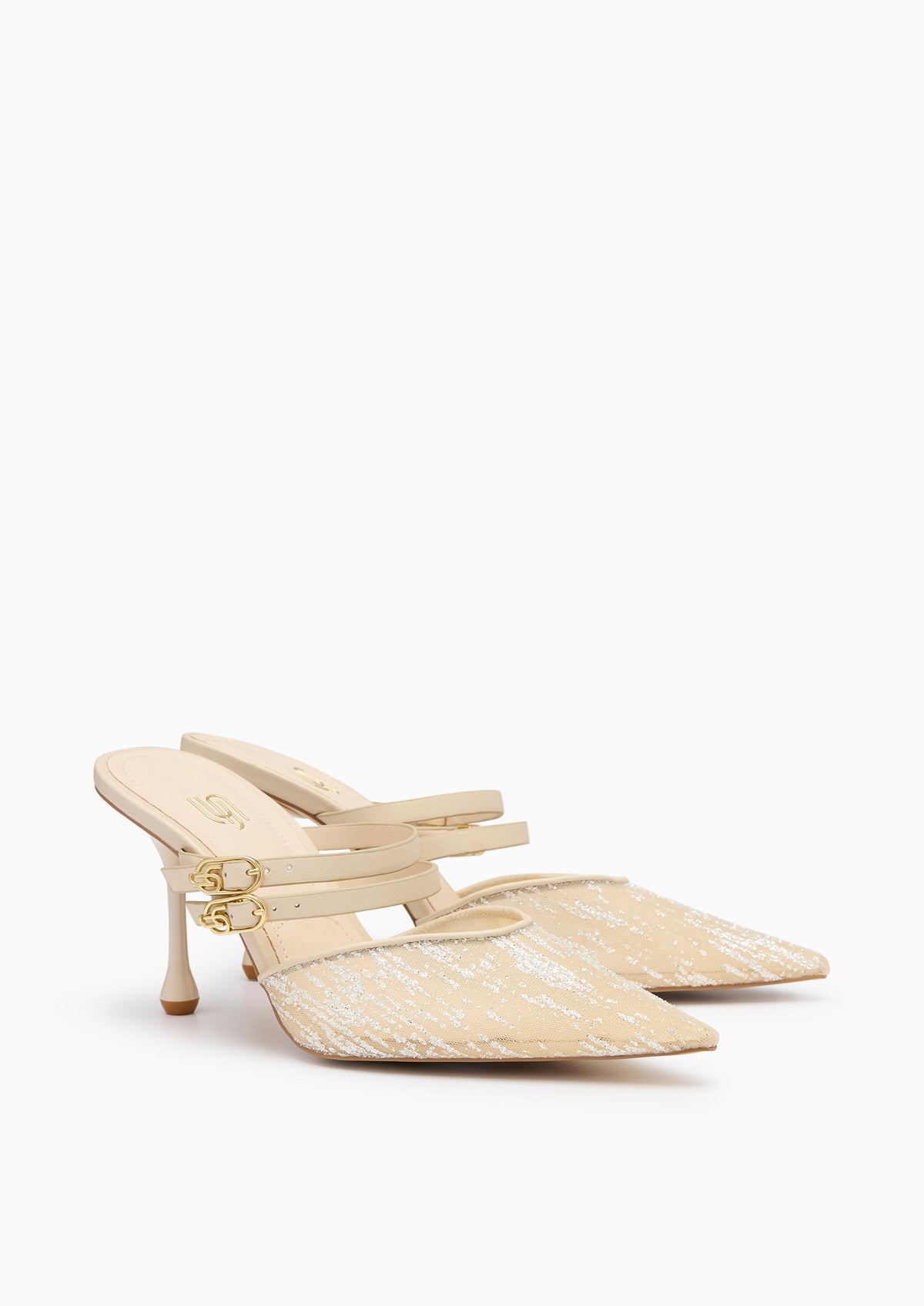 Marco Infinite Mid Heel Mule Beige