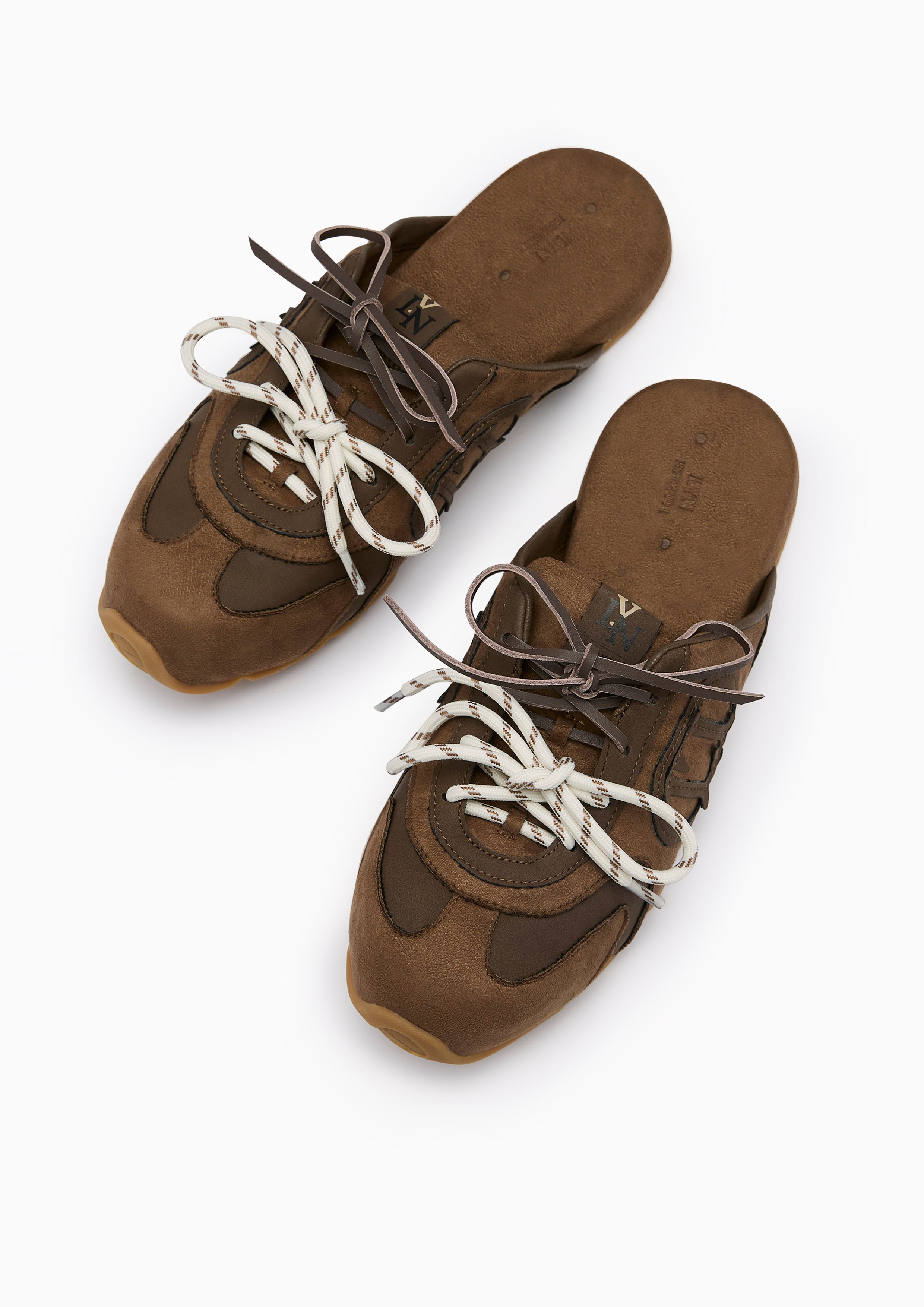 Paisley Mule Sneakers Dark Brown