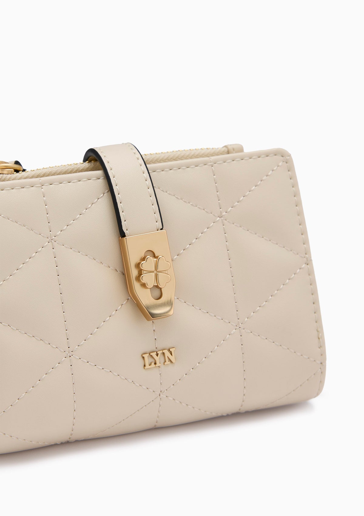 Re-Edit Manifest Q Semi Long Wallet Beige