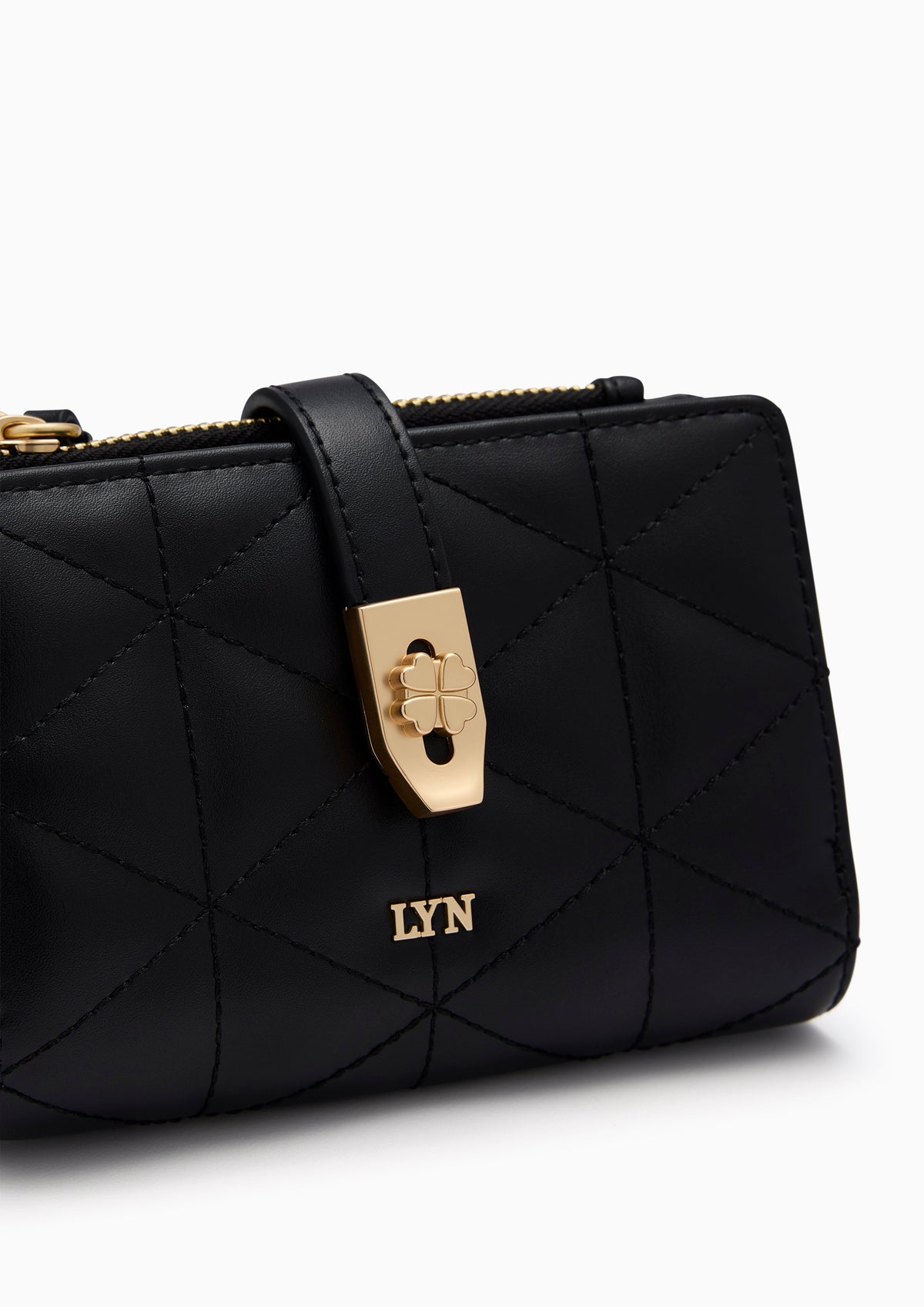 Re-Edit Manifest Q Semi Long Wallet Black