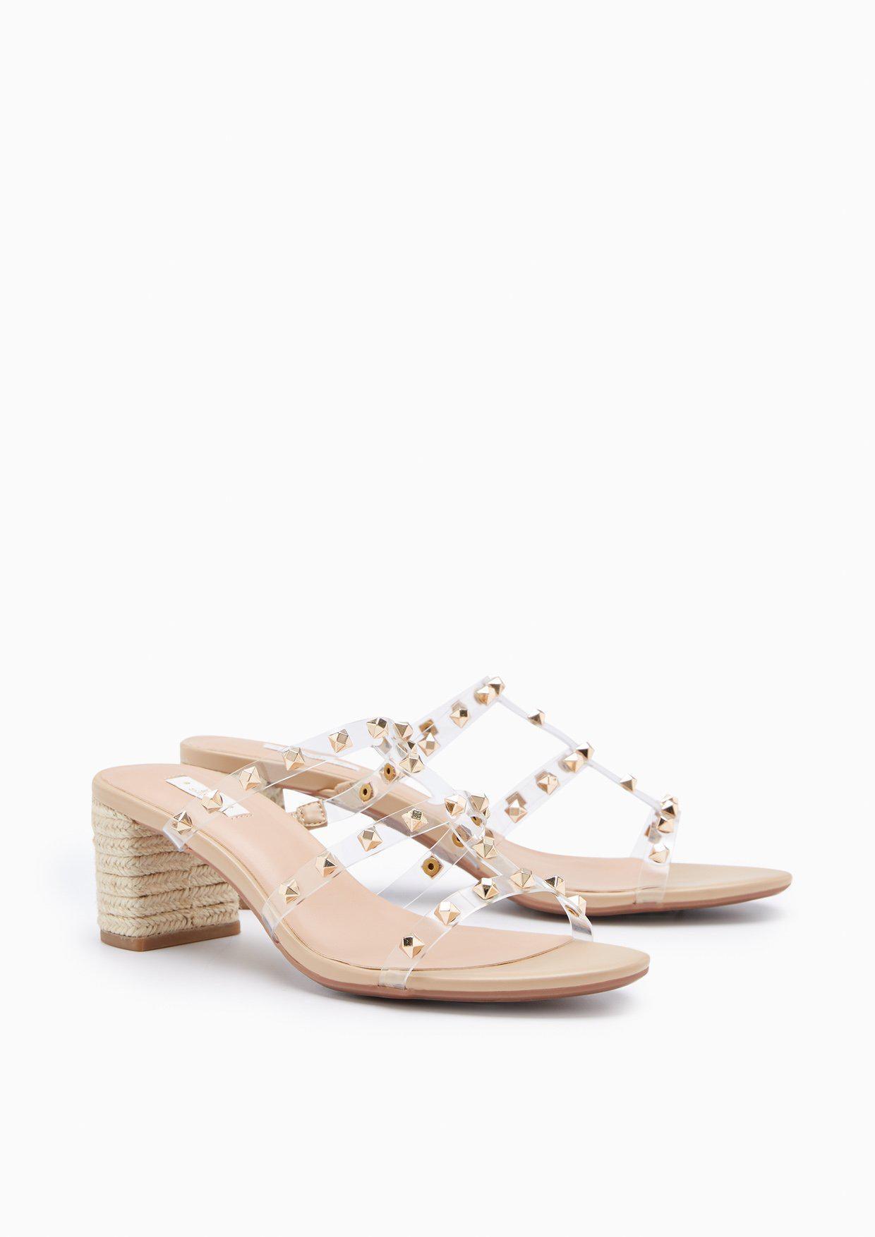 Linda Clear Mid Heels -Transparent White