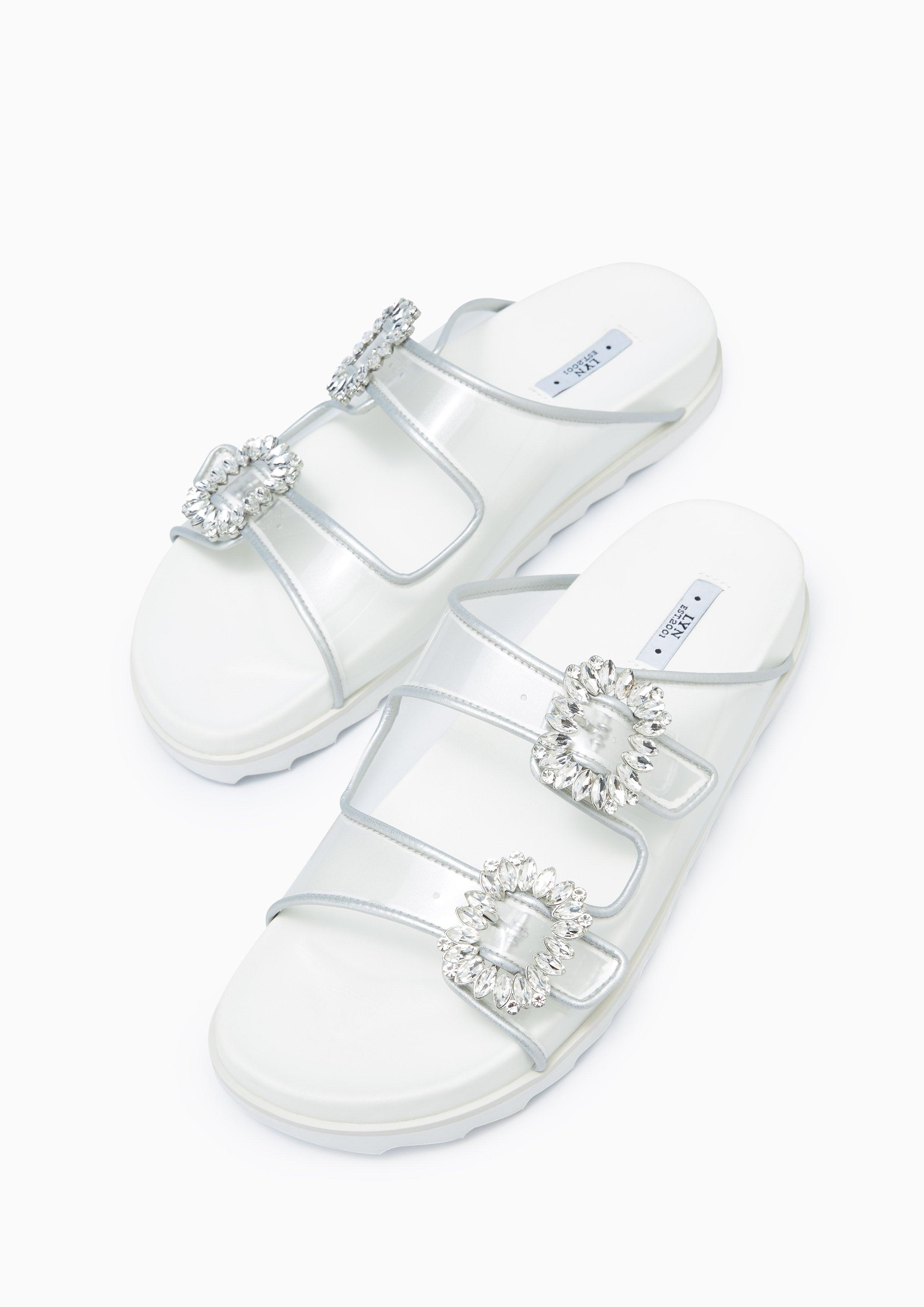 Veeni Glitz Flats And Sandals -Silver