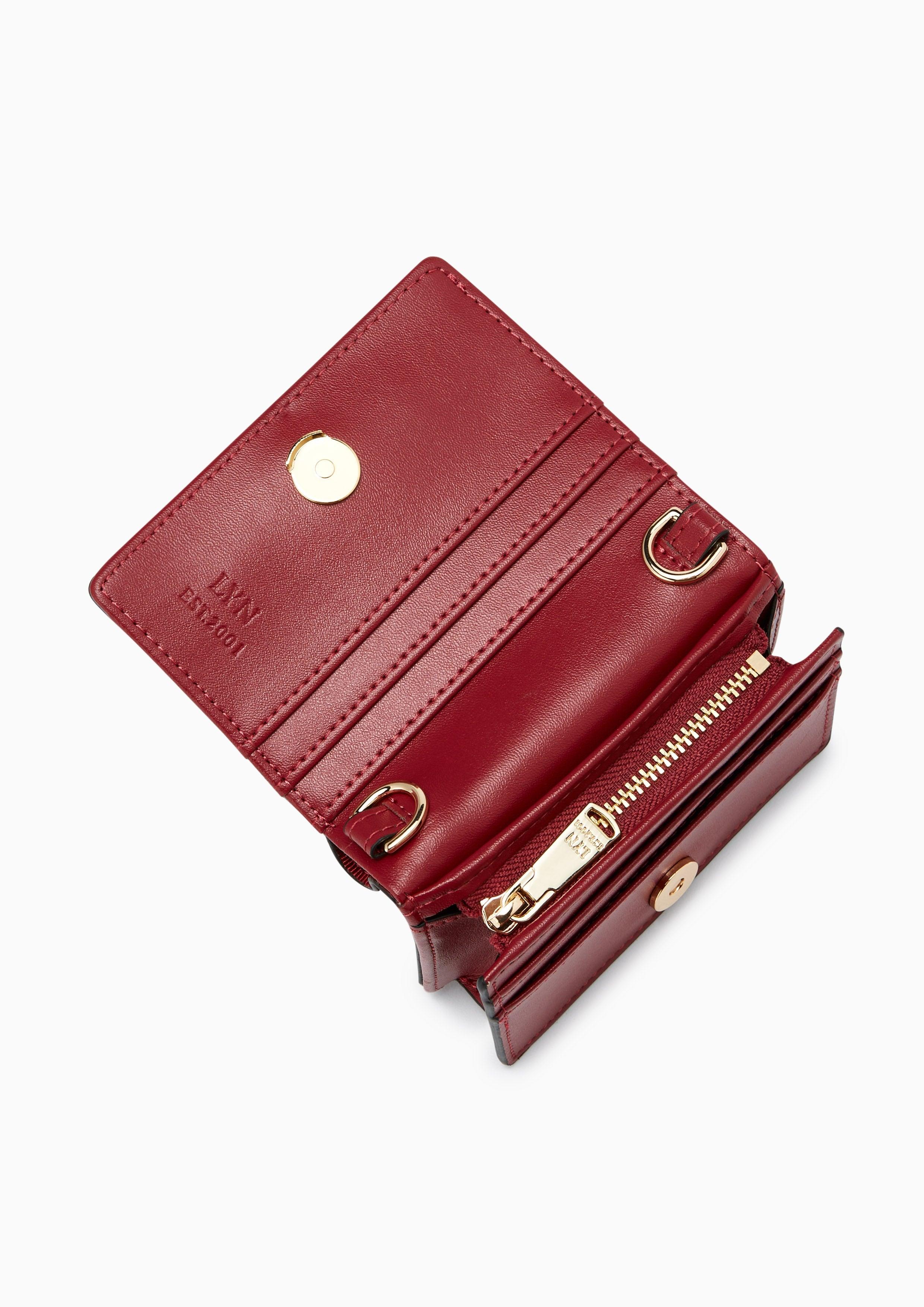 New Patti Short Wallet On Chain -Red