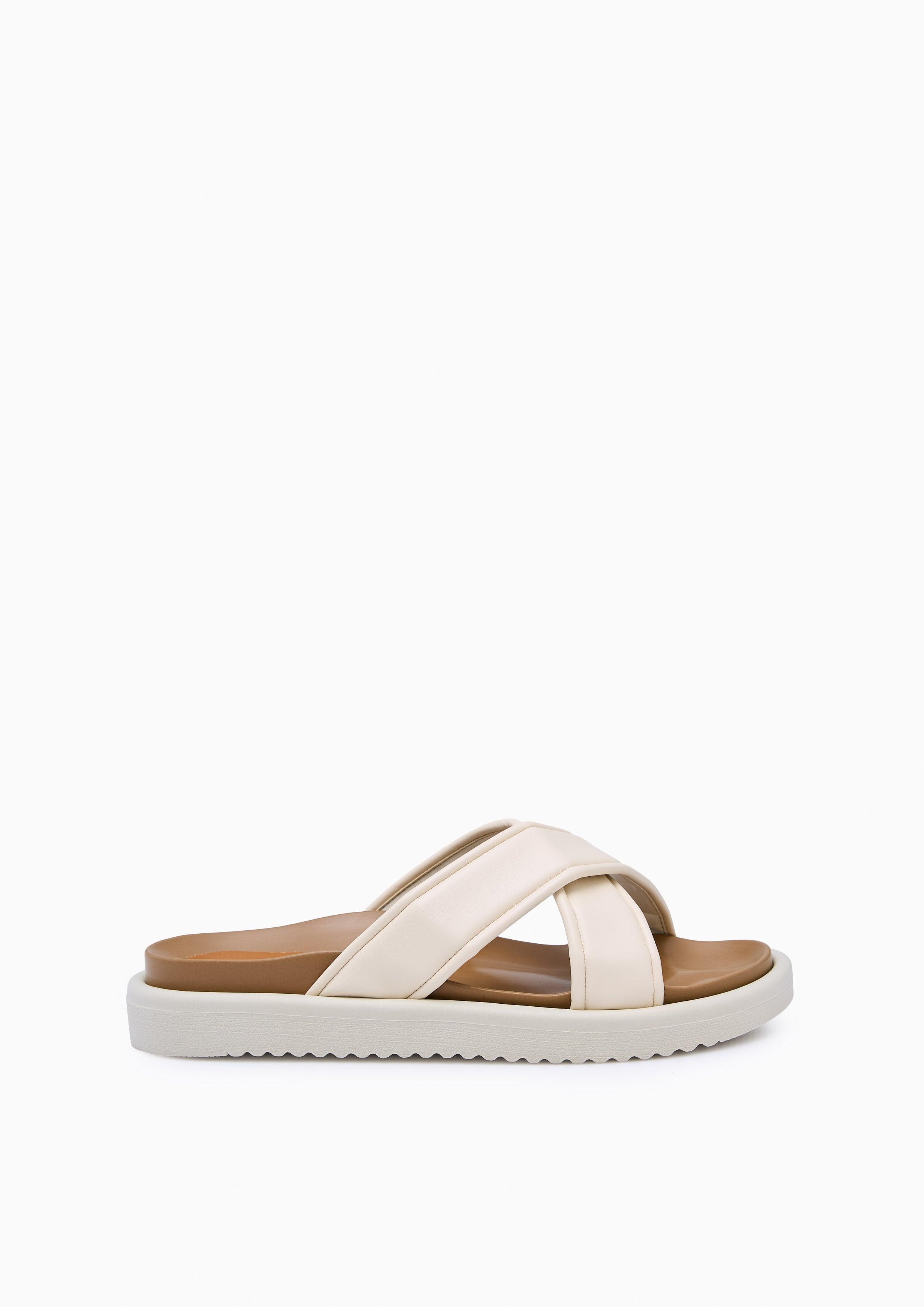Meko Flat Sandals Ivory